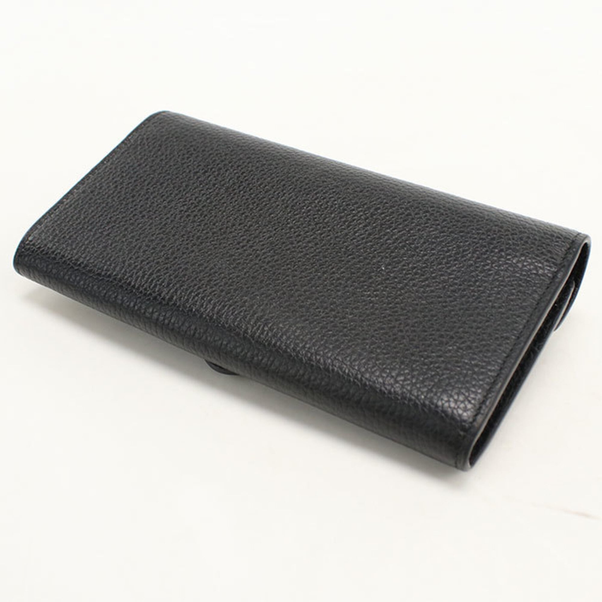 Gucci Black Leather Long Wallet (Bi-Fold) (Pre-Owned)