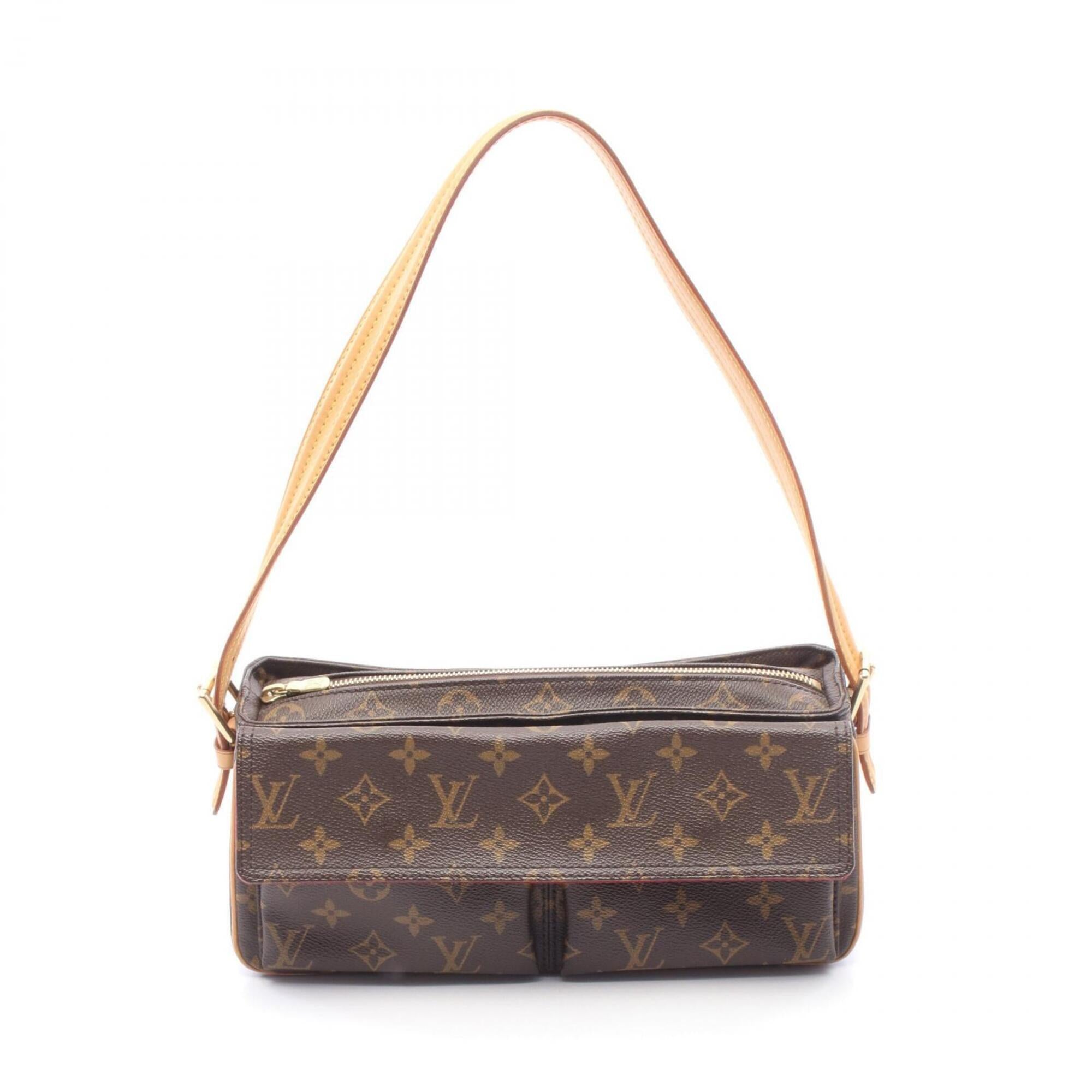 Louis Vuitton Brown Coated Canvas Monogram Handbag Shoulder Bag (Pre-Owned)