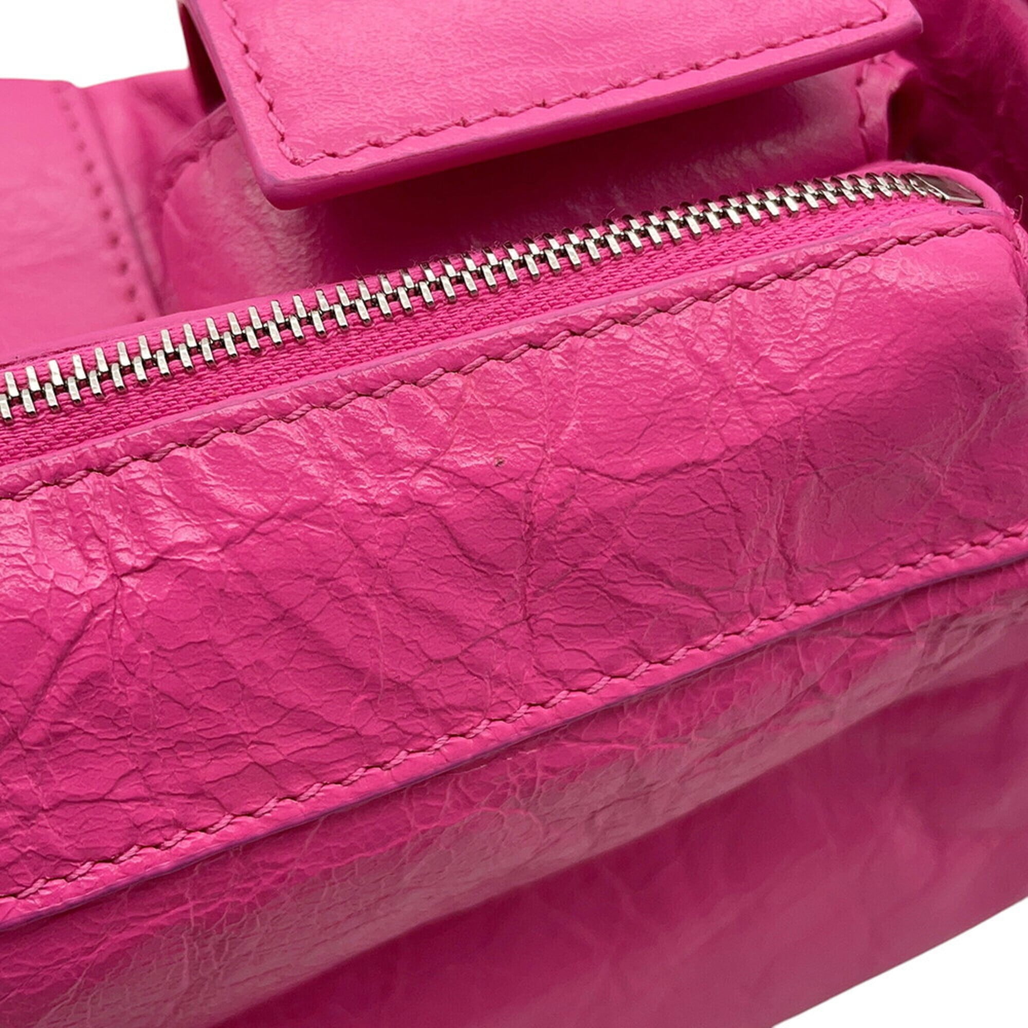 Balenciaga Pink Leather Handbag Shoulder Bag (Pre-Owned)