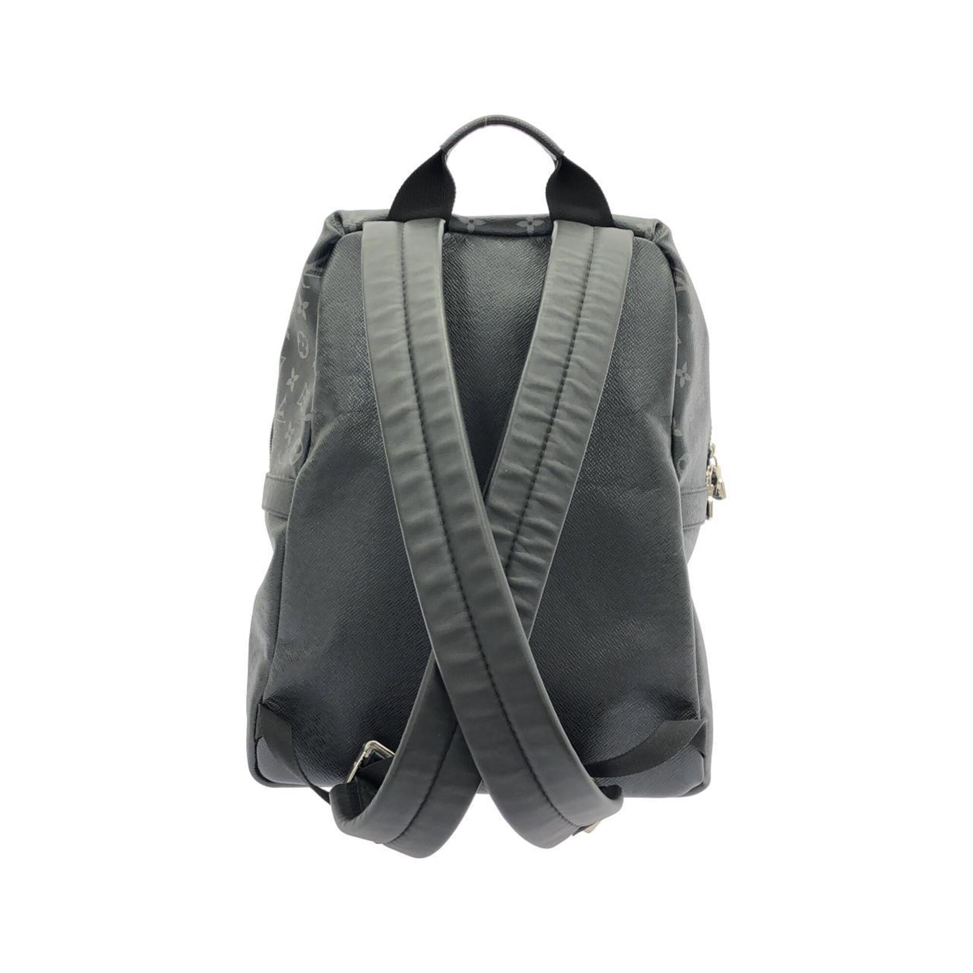 Louis Vuitton Black Coated Canvas Leather Backpack (Pre-Owned)