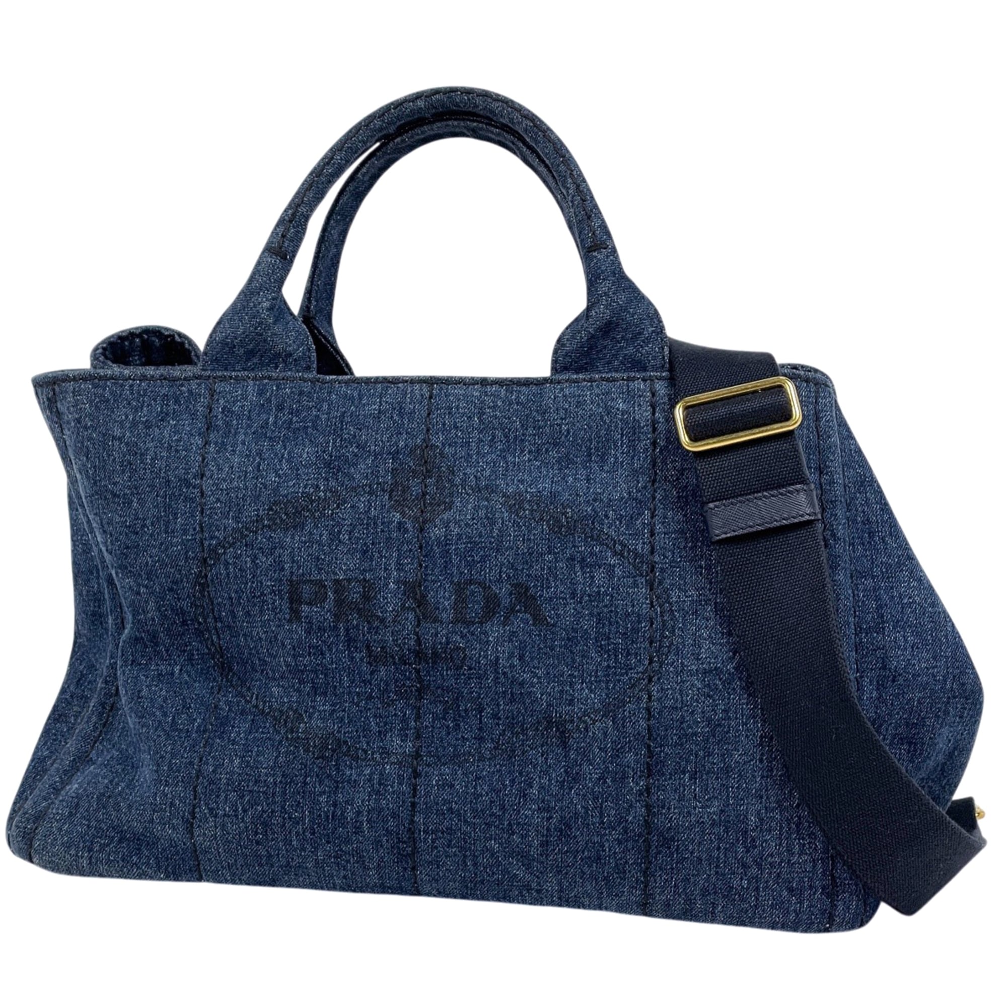 Prada Navy Denim Handbag (Pre-Owned)