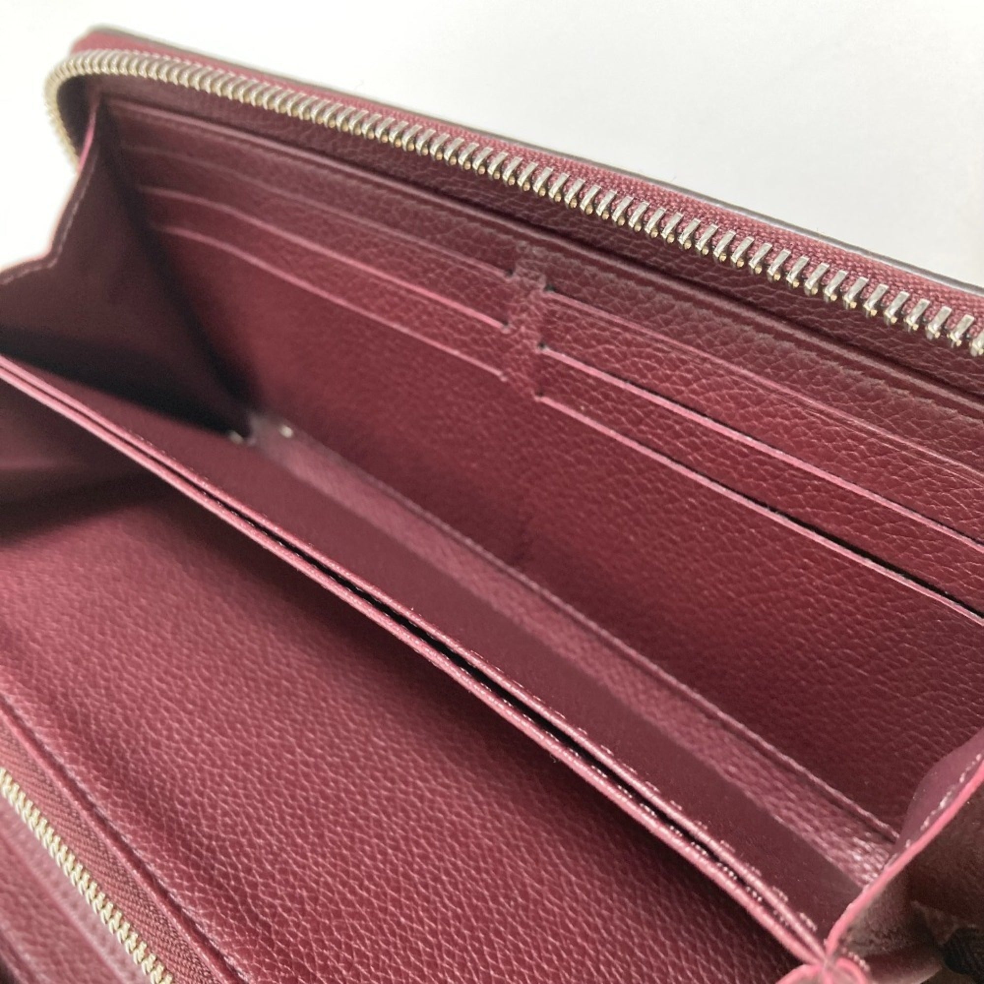 Louis Vuitton Beige Orange Leather Long Wallet (Bi-Fold) (Pre-Owned)