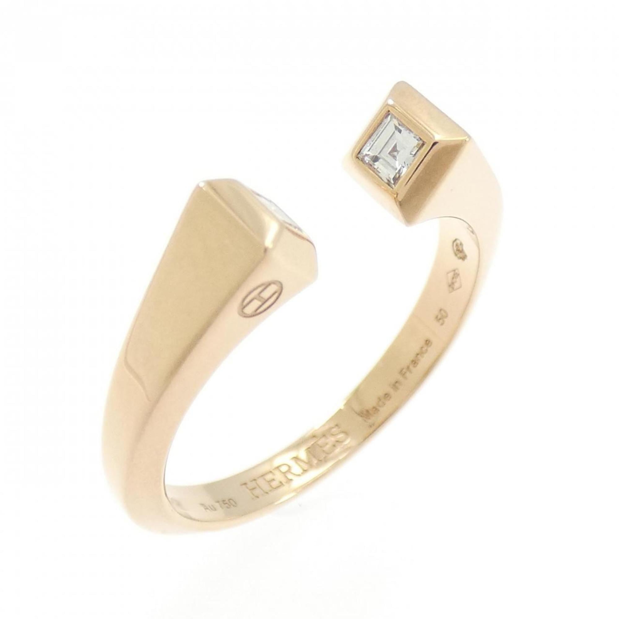 Hermes Pink Pink Gold (18K) Band Ring (Pre-Owned)