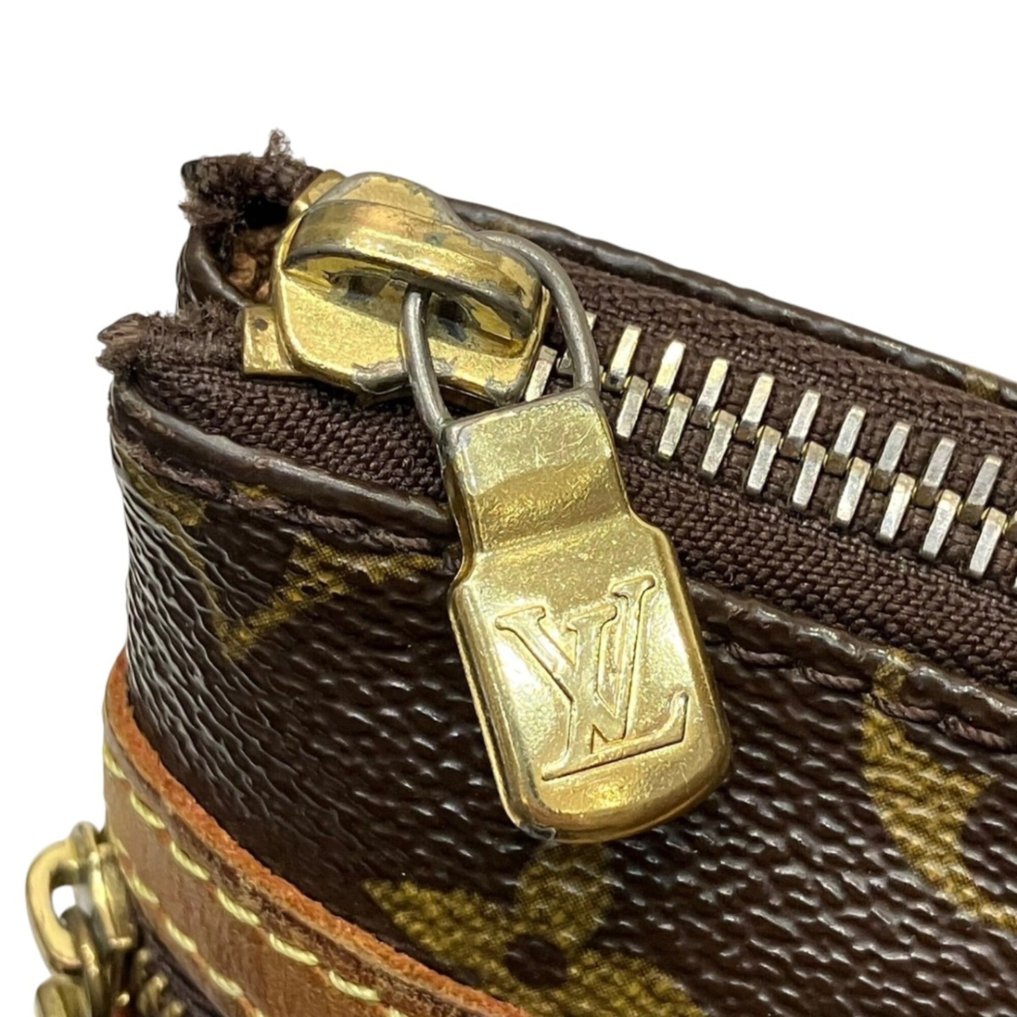 Louis Vuitton Brown Coated Canvas Pochette Shoulder Bag (Pre-Owned)