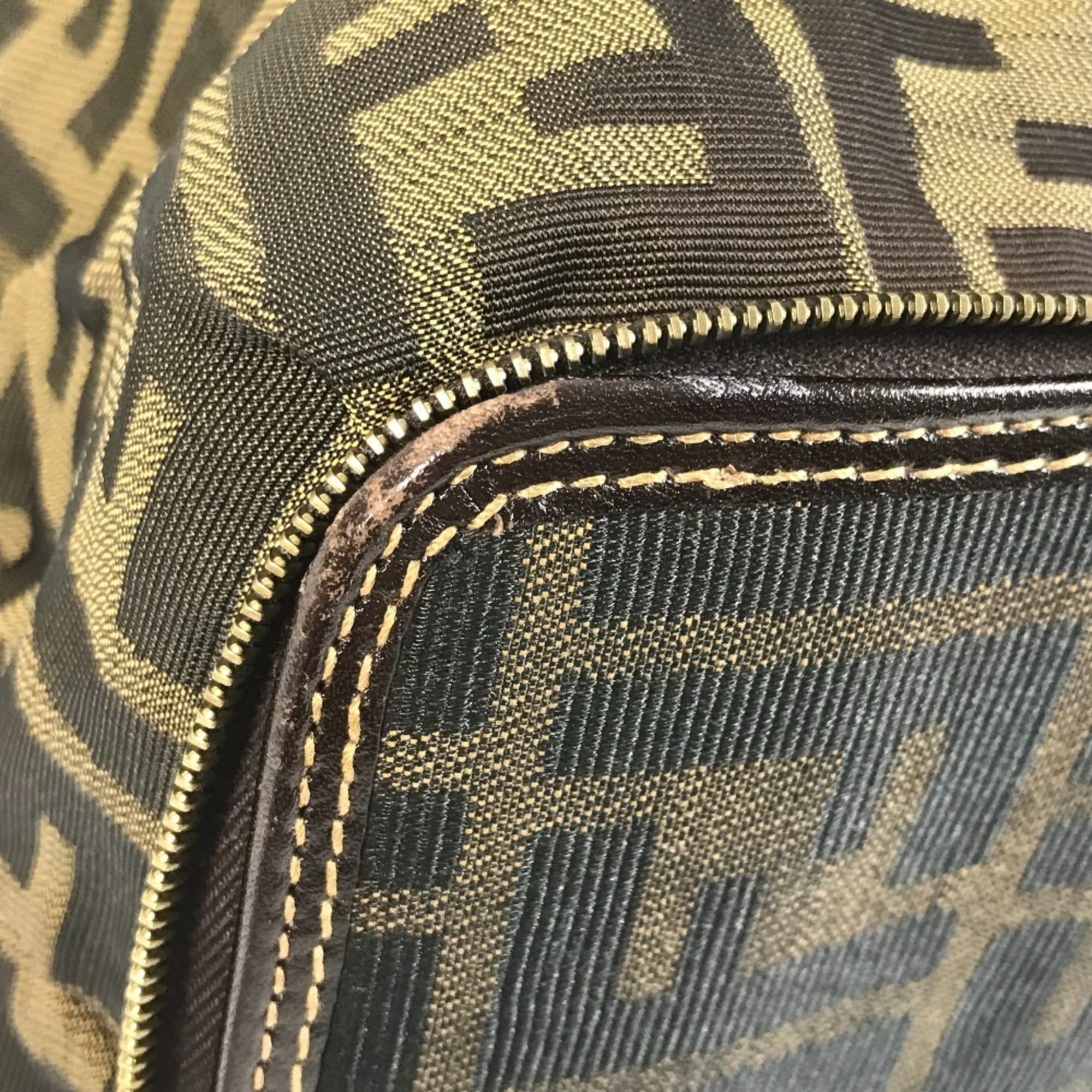 Fendi Zucca Brown Canvas Eco-Bag Handbag Tote Bag (Pre-Owned)