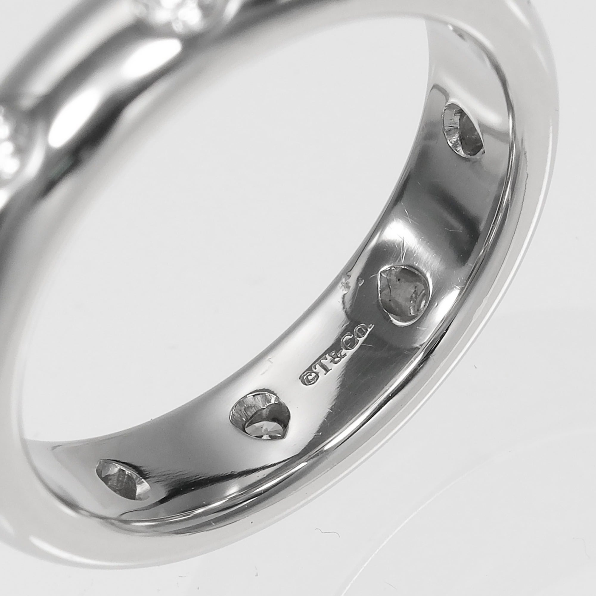Tiffany Platinum Platinum 950 Band Ring (Pre-Owned)