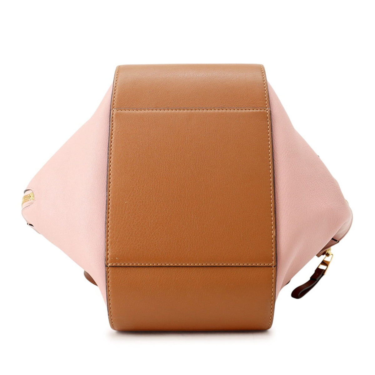 Loewe Brown Pink Leather Handbag Shoulder Bag (Pre-Owned)