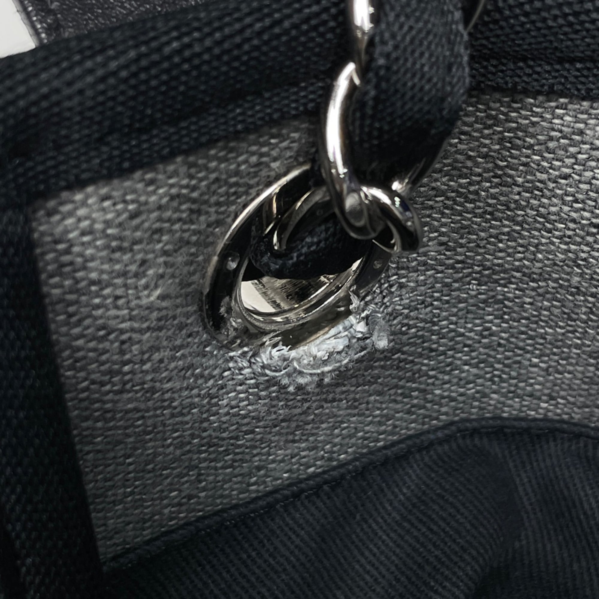 Chanel Gray Canvas Tote Bag (Pre-Owned)