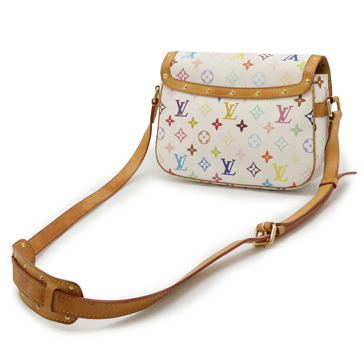 Louis Vuitton Blanc Multi-Color White Monogram Multicolore Shoulder Bag (Pre-Owned)