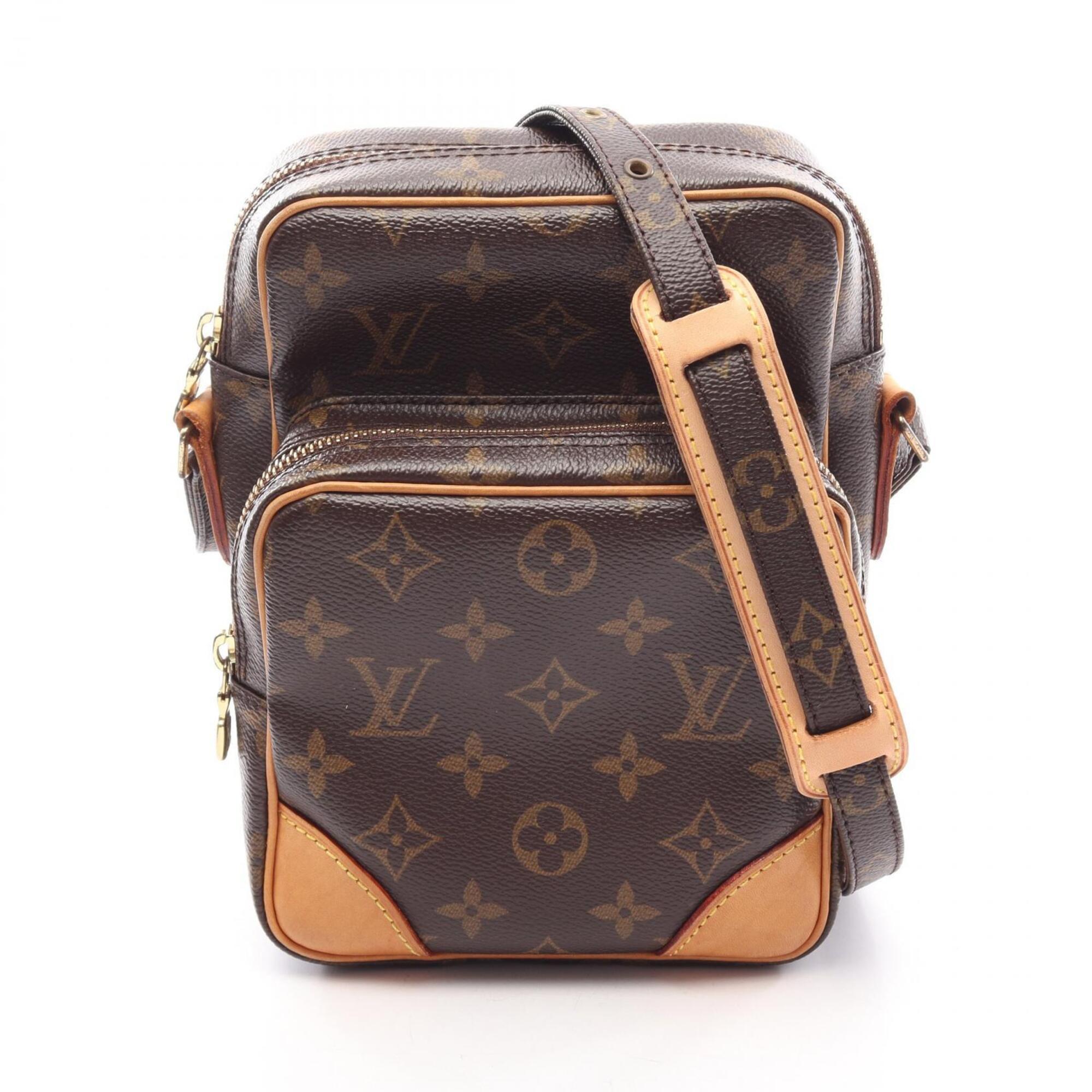 Louis Vuitton Brown Coated Canvas Pvc Monogram Leather Handbag Shoulder Bag (Pre-Owned)
