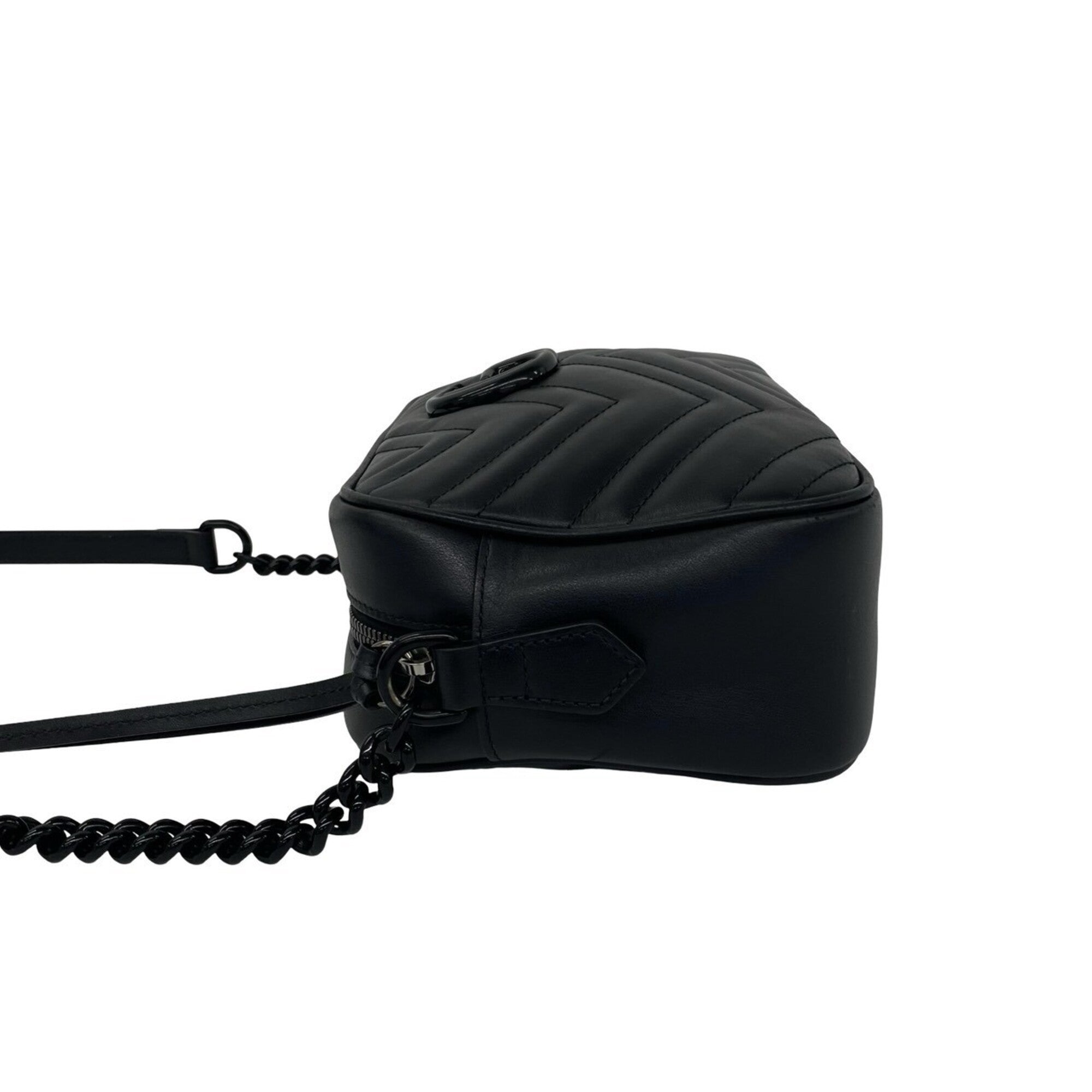 Gucci Black Leather Pochette Shoulder Bag (Pre-Owned)