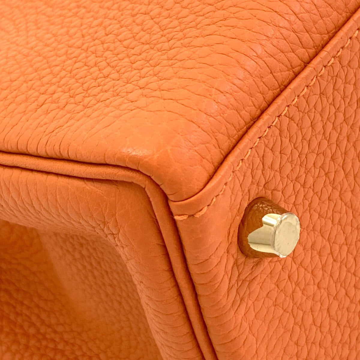 Hermes Kelly Orange Togo Leather Handbag (Pre-Owned)