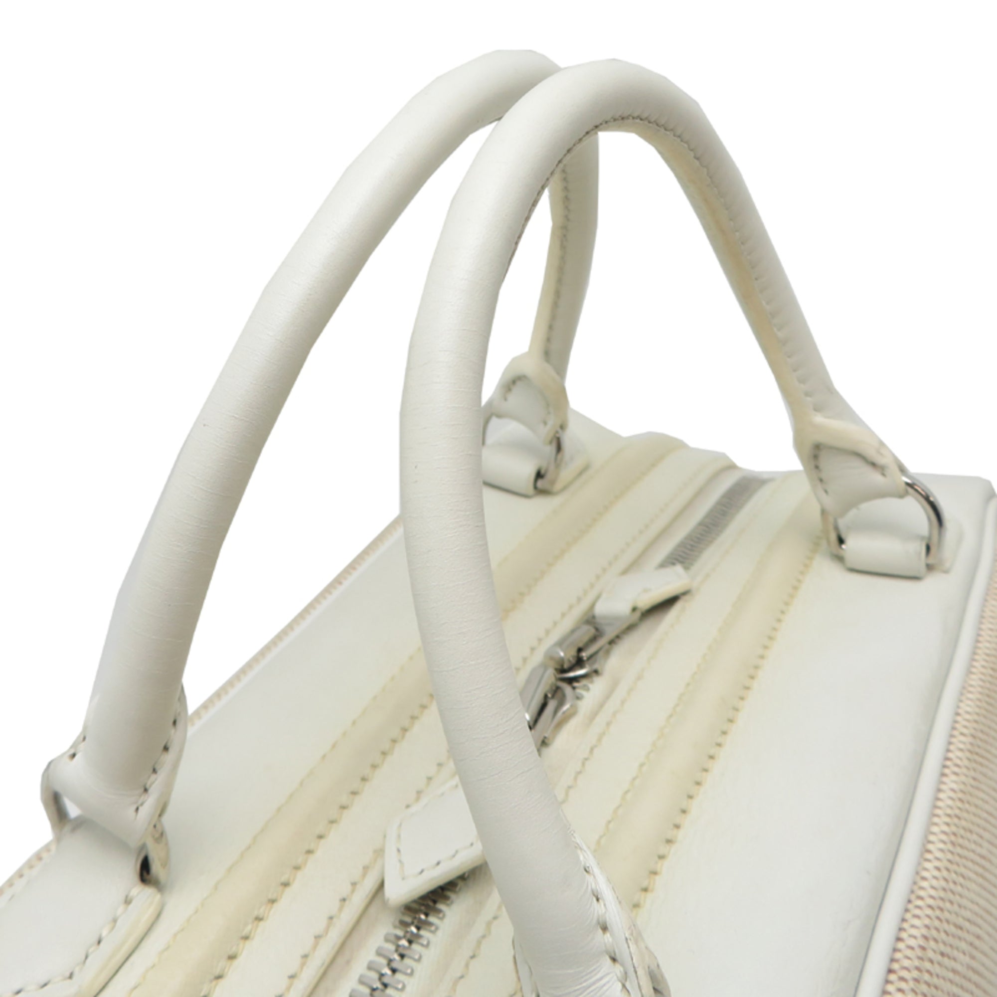Hermes White Swift Leather Boston Bag (Pre-Owned)