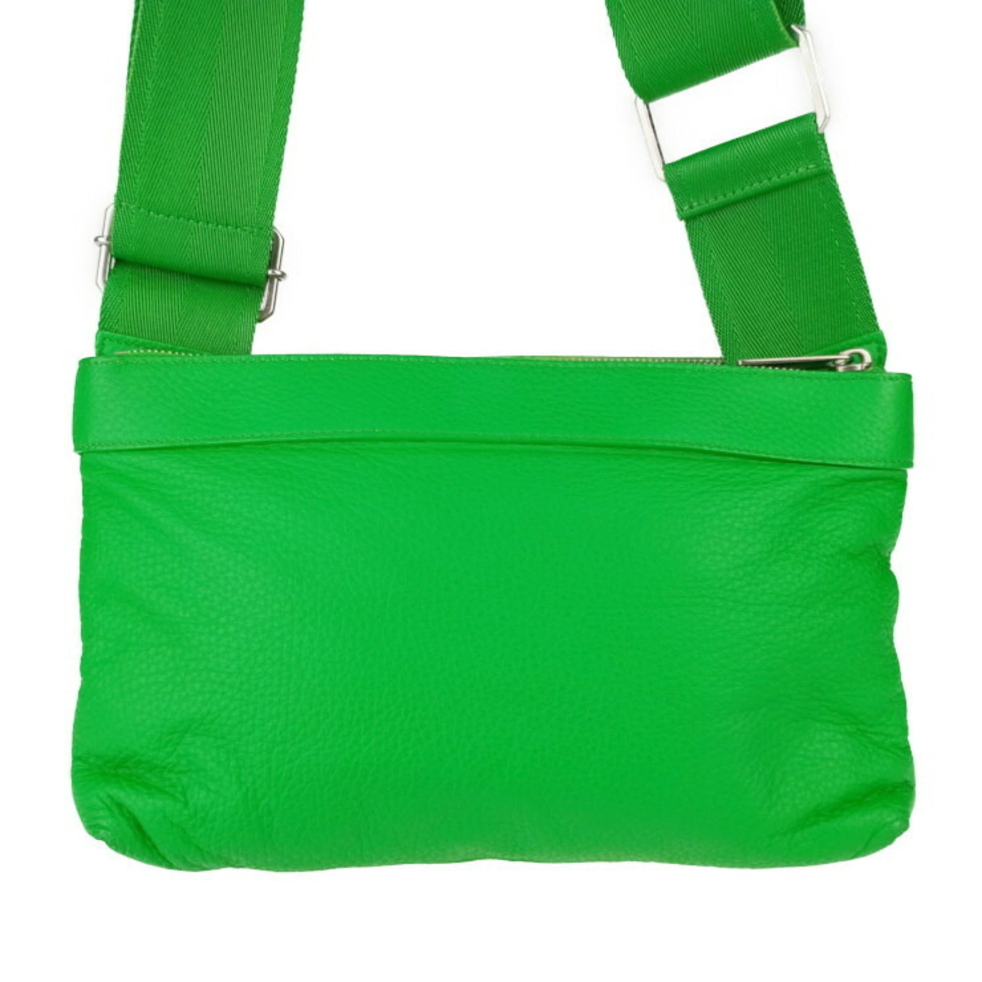 Bottega Veneta Green Leather Shoulder Bag (Pre-Owned)