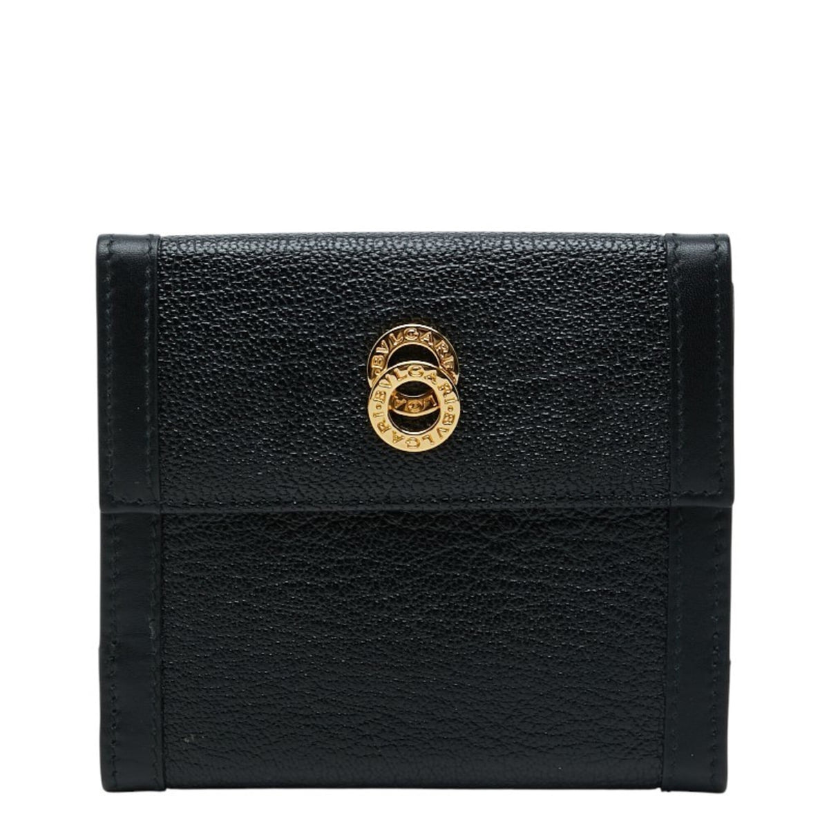 Bvlgari Black Leather Wallet (Tri-Fold) (Pre-Owned)