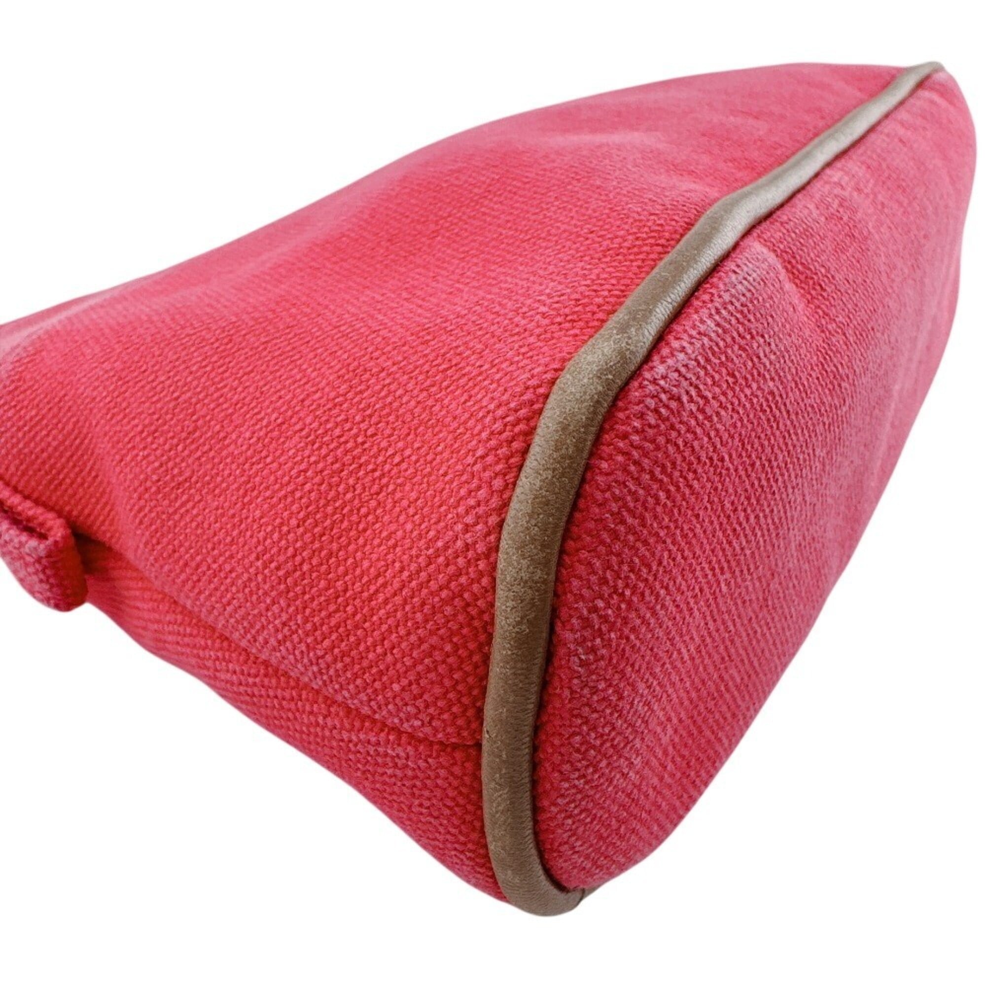 Hermes Pink Cotton Canvas Pouch (Pre-Owned)