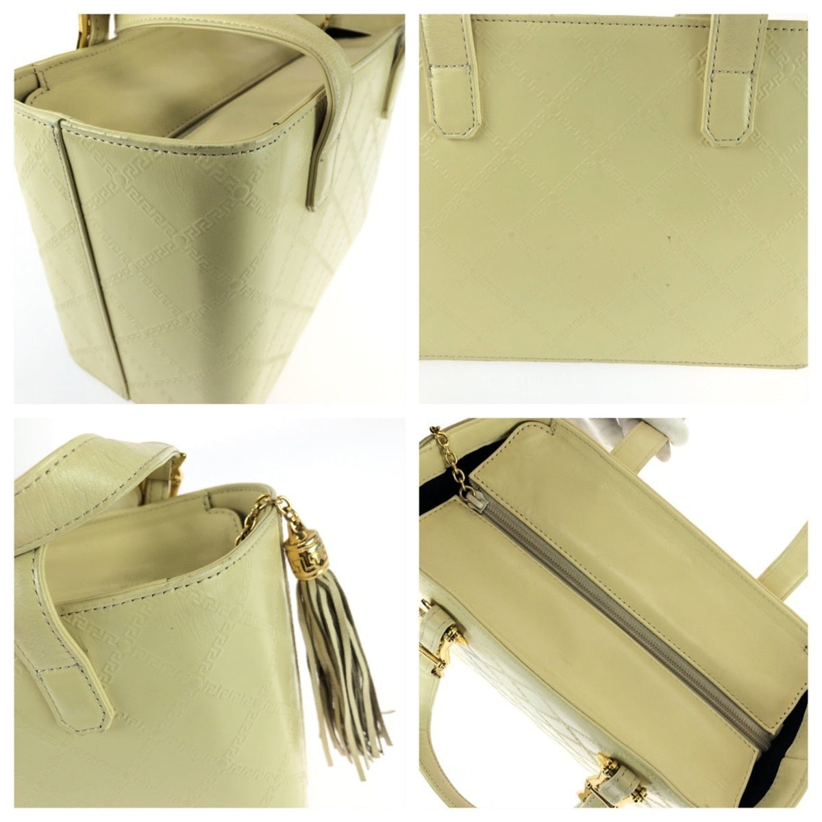 Versace Yellow Leather Handbag (Pre-Owned)