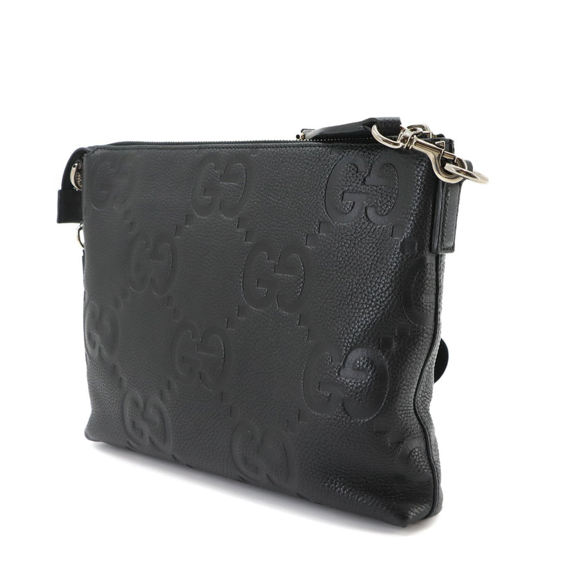 Gucci Black Leather Handbag Shoulder Bag (Pre-Owned)