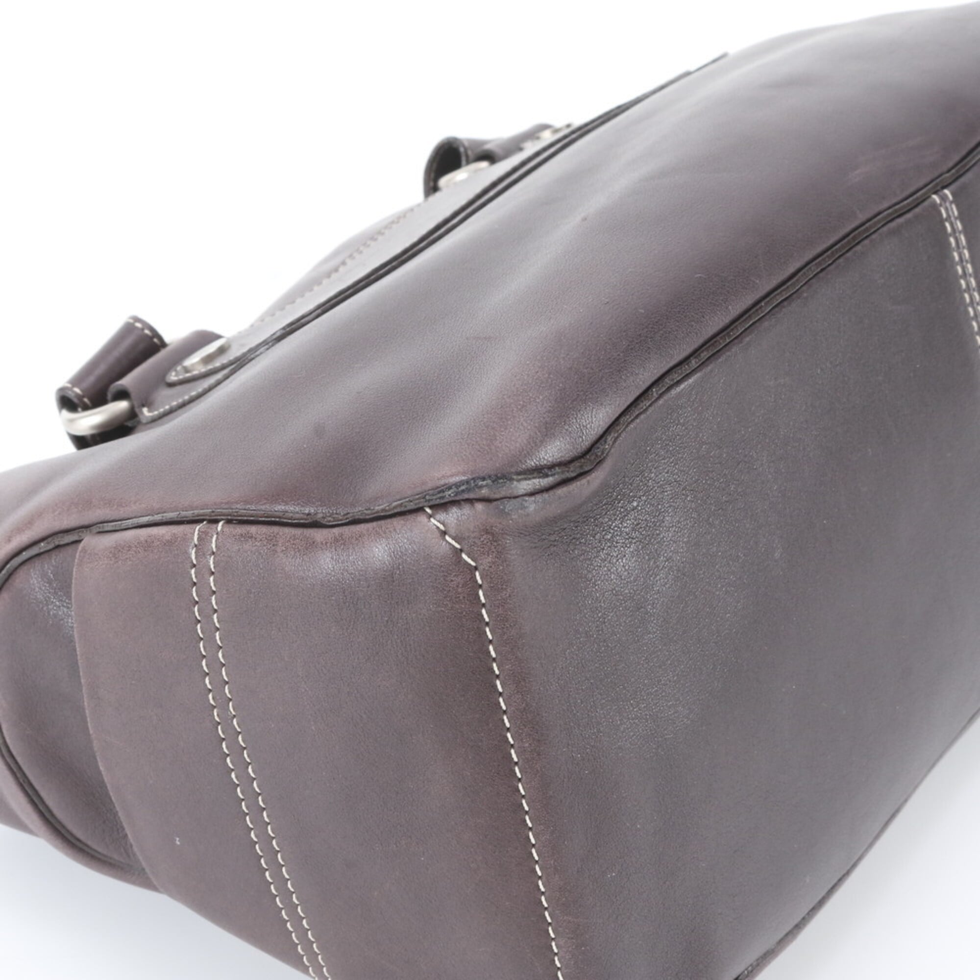 Celine Brown Leather Handbag Tote Bag (Pre-Owned)