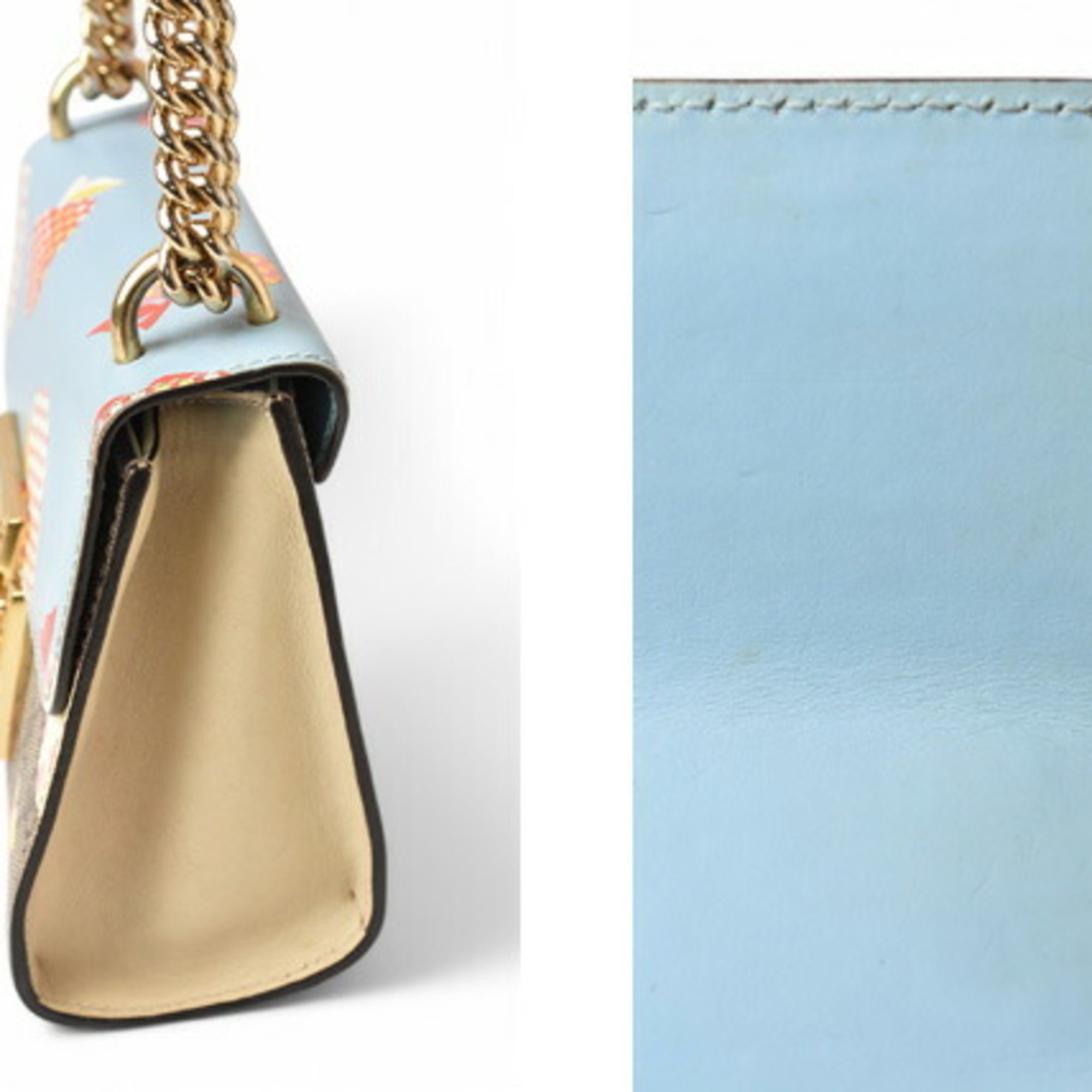 Gucci Beige Blue Brown Gg Supreme Shoulder Bag (Pre-Owned)