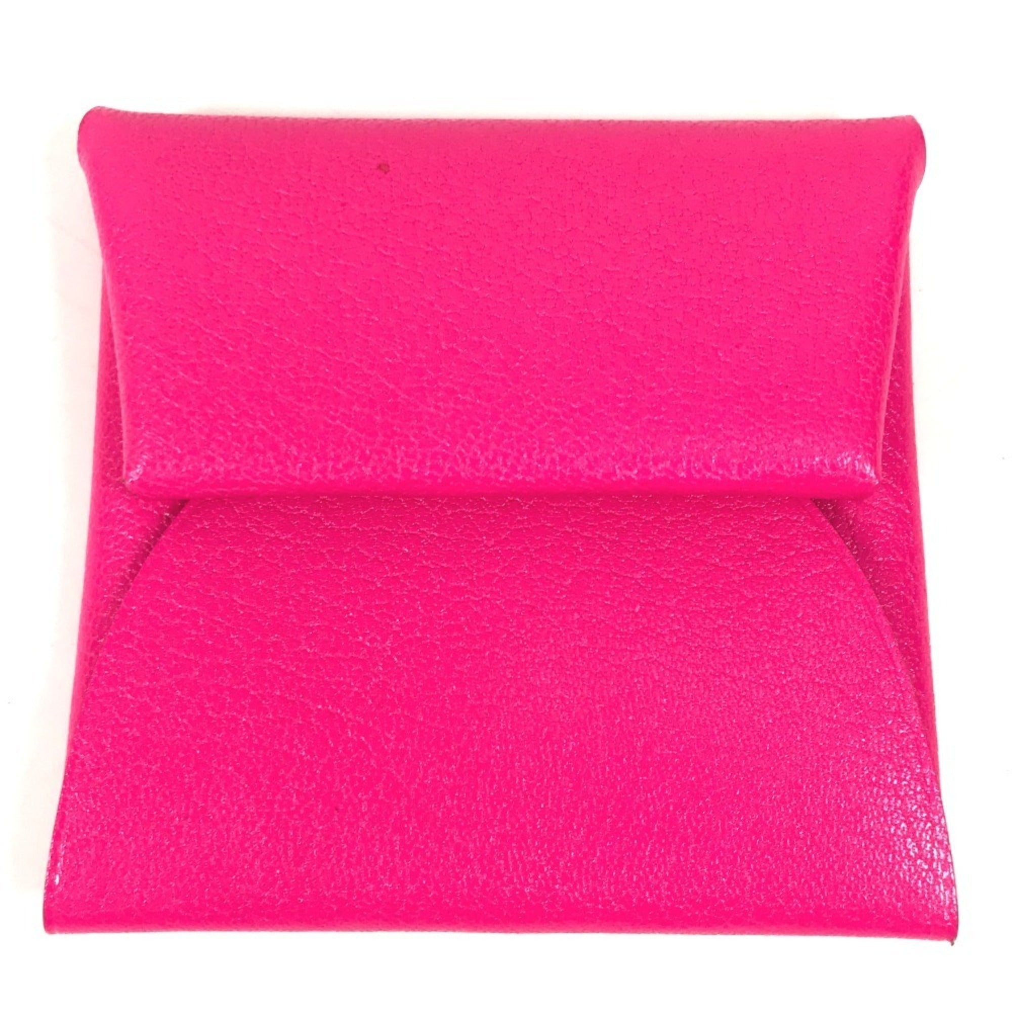 Hermes Pink Leather Coin Purse/Coin Case (Pre-Owned)