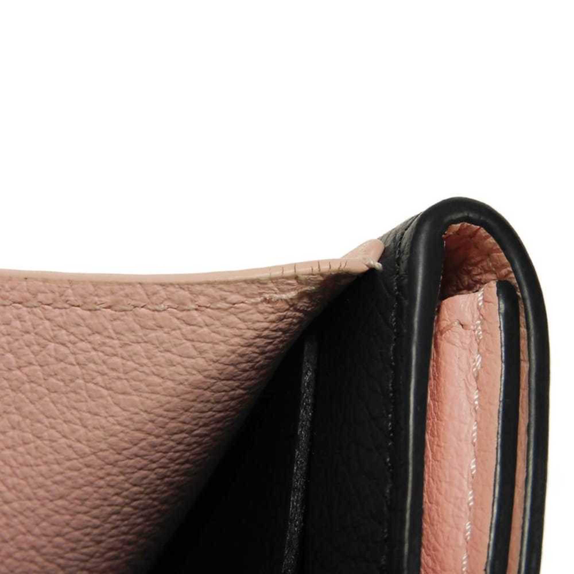 Louis Vuitton Noir Rose Tricolor Leather Wallet (Tri-Fold) (Pre-Owned)