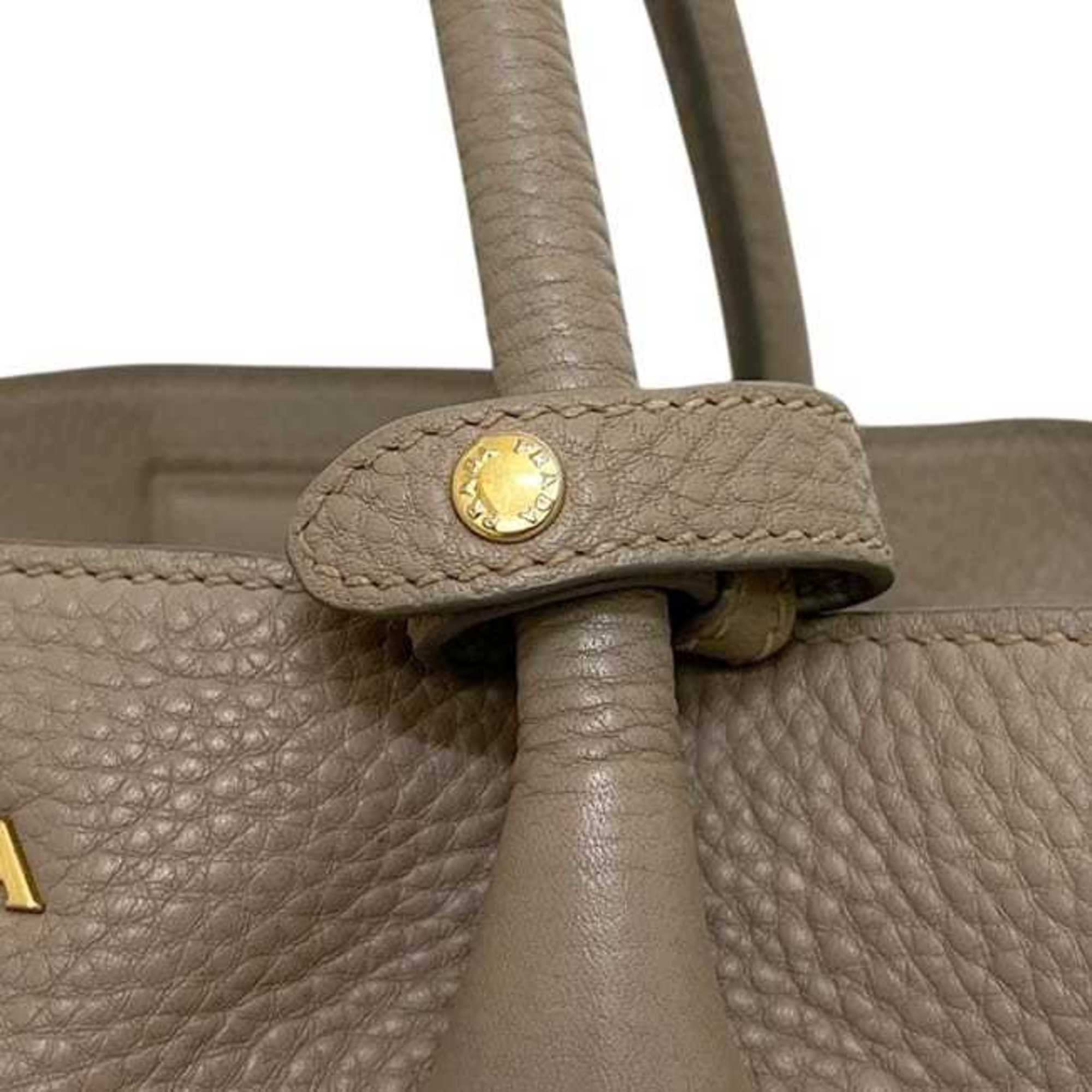 Prada Beige Leather Tote Bag (Pre-Owned)