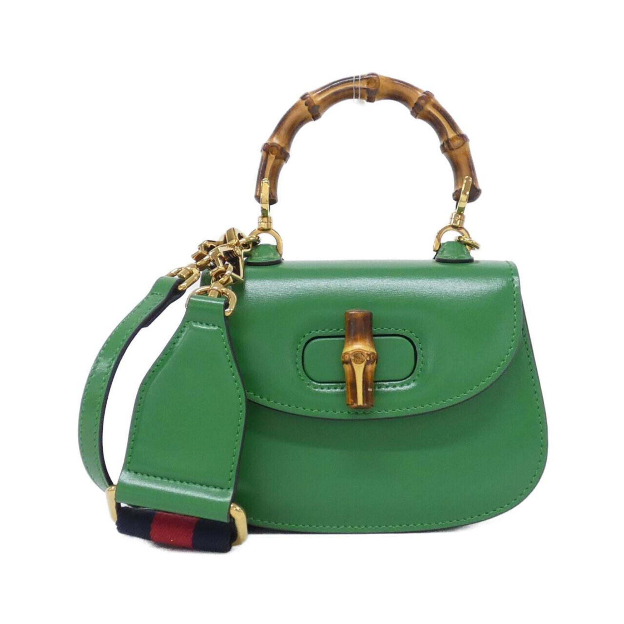 Gucci Green Leather Handbag (Pre-Owned)
