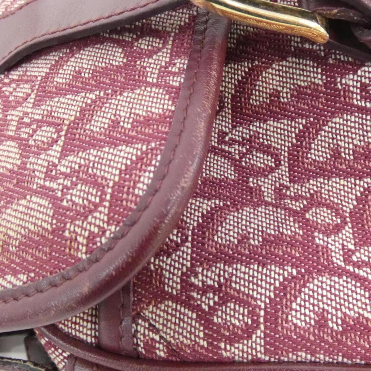 Christian Dior Bordeaux Canvas Shoulder Bag (Pre-Owned)