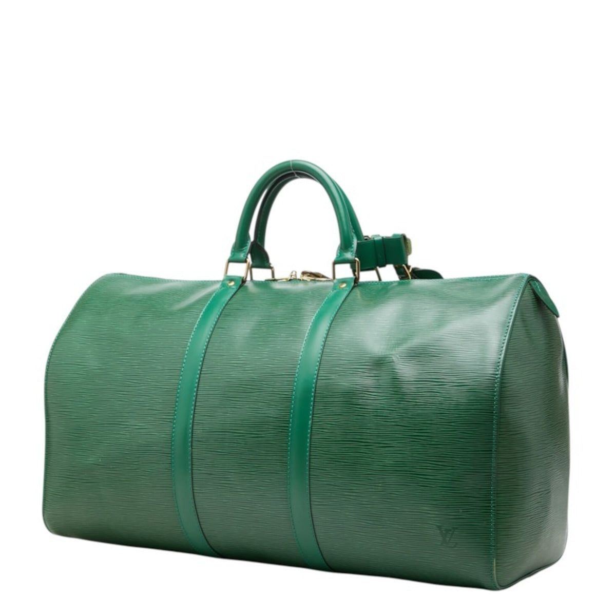 Louis Vuitton Borneo Green Leather Boston Bag (Pre-Owned)