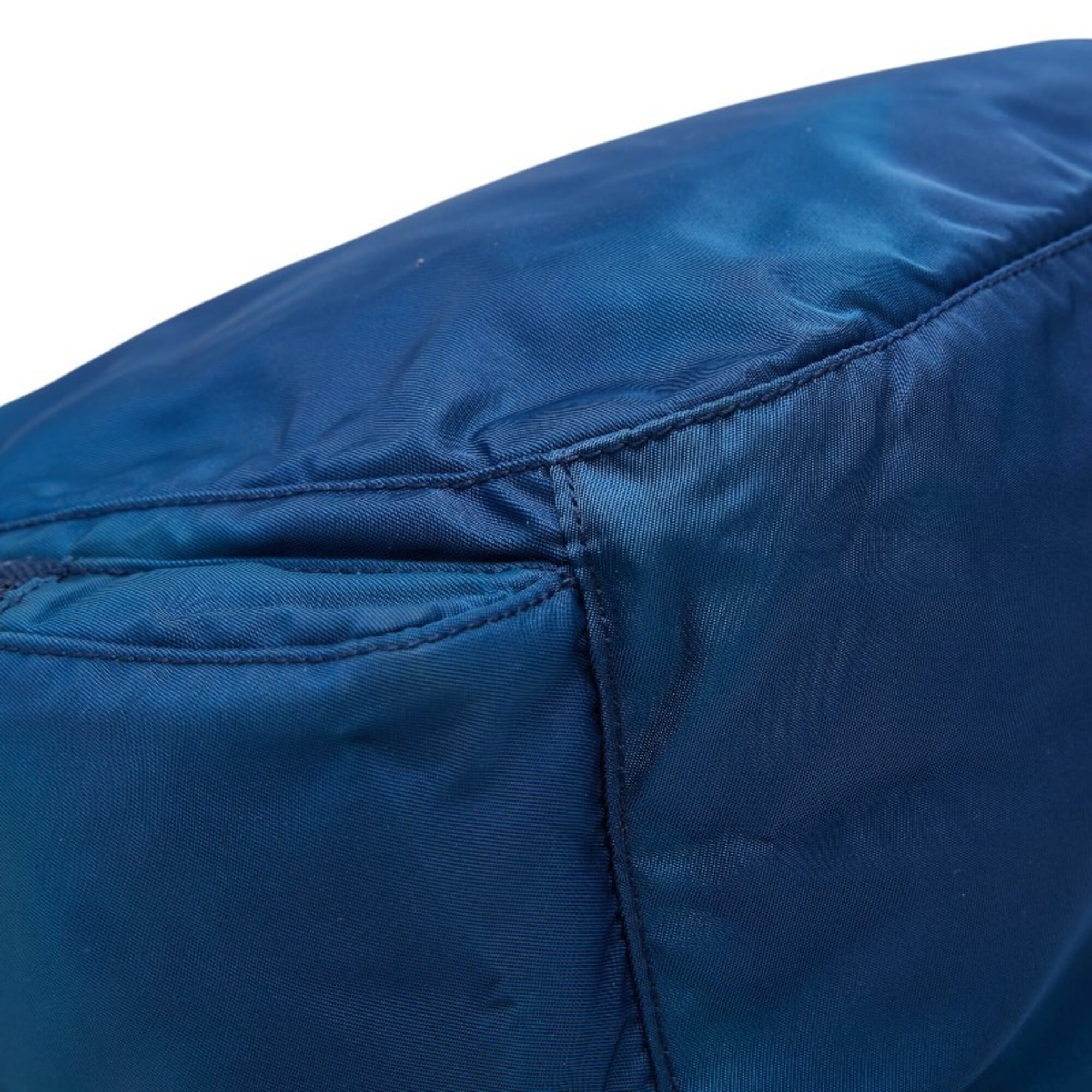 Prada Blue Nylon Leather Shoulder Bag (Pre-Owned)