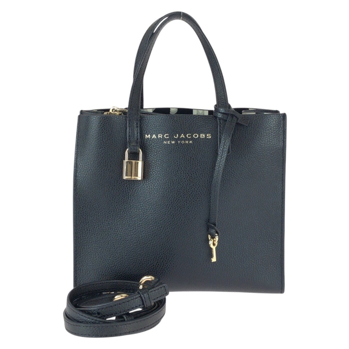 Marc Jacobs Black Leather Shoulder Bag Tote Bag (Pre-Owned)