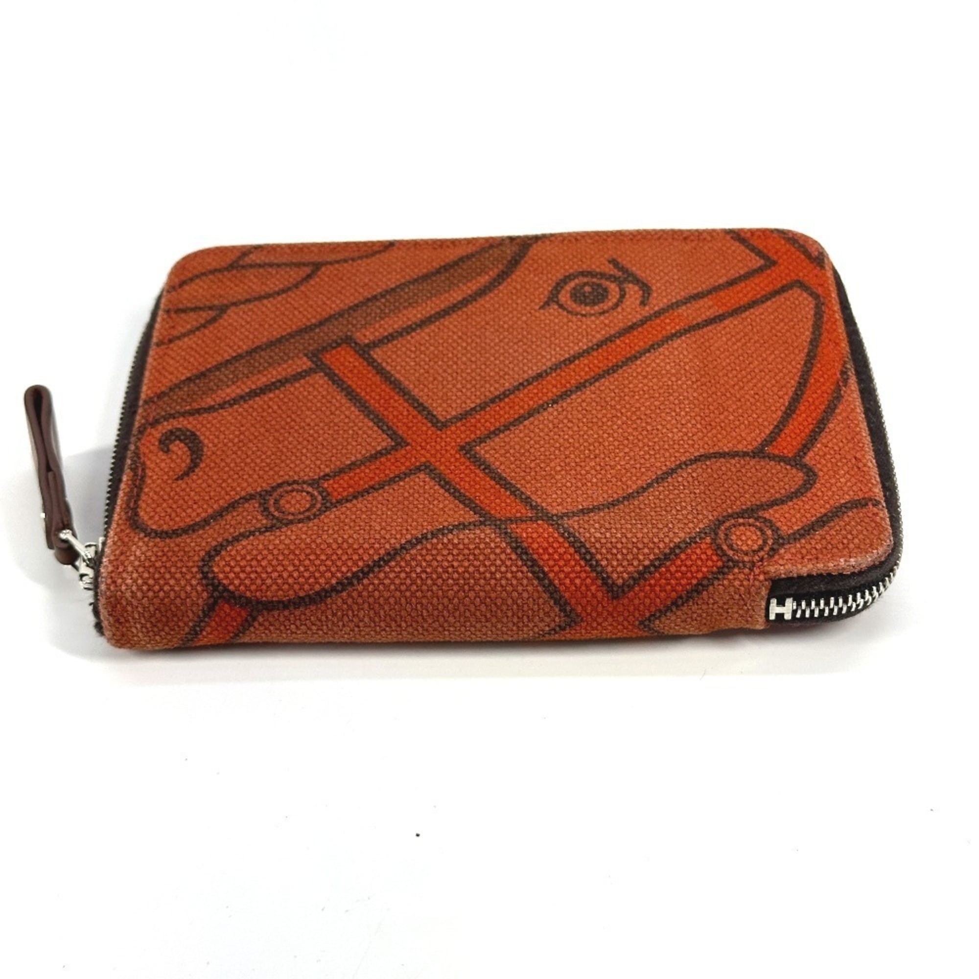 Hermes Orange Canvas Wallet (Bi-Fold) (Pre-Owned)