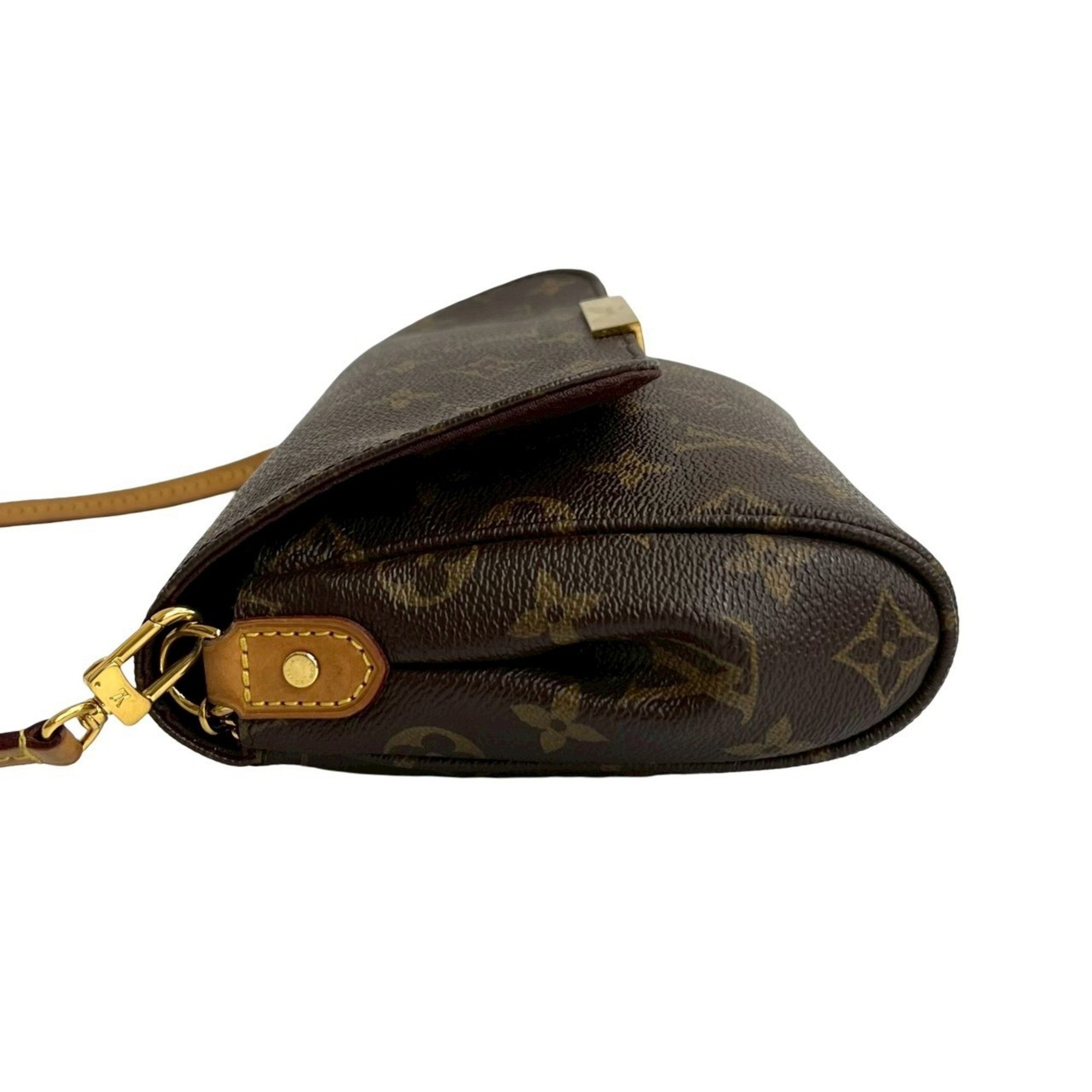 Louis Vuitton Brown Leather Pvc Handbag Pochette Shoulder Bag (Pre-Owned)