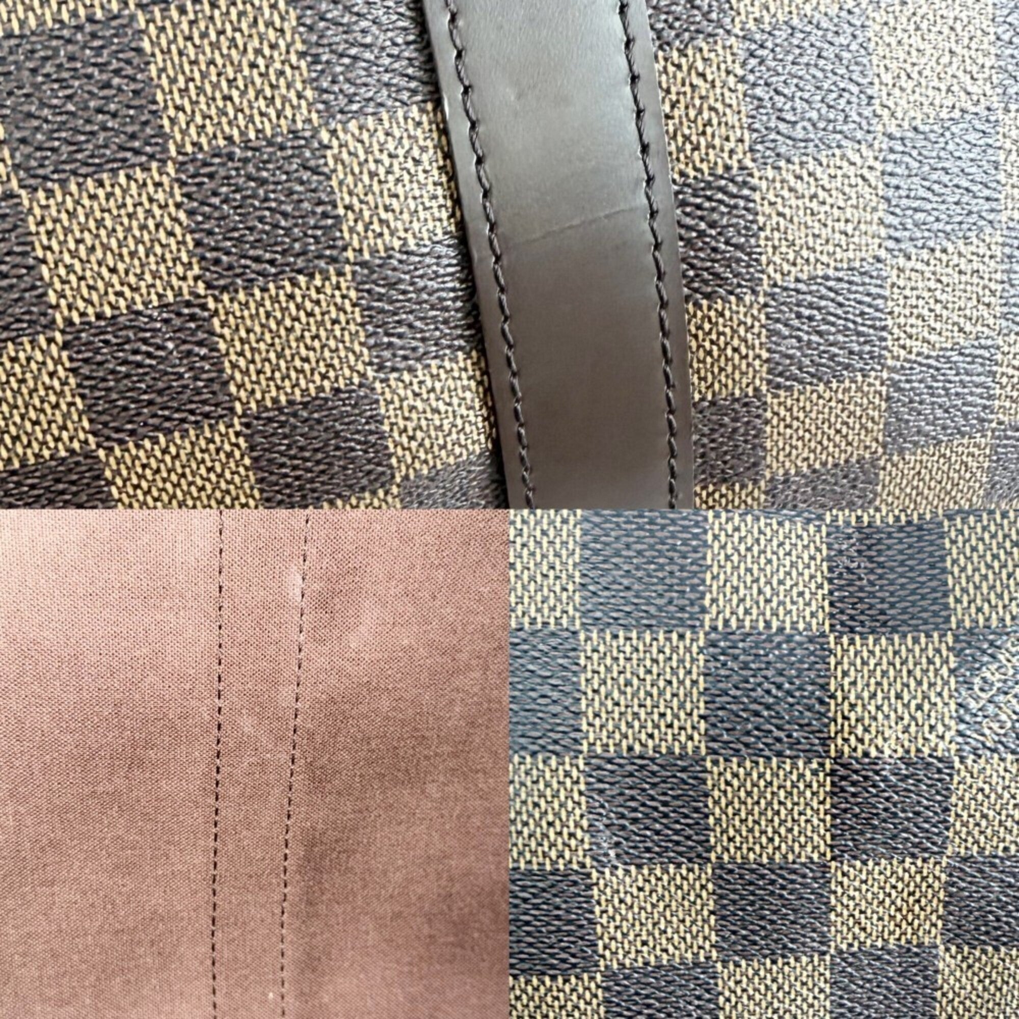 Louis Vuitton Brown Damier Canvas Boston Bag Shoulder Bag (Pre-Owned)