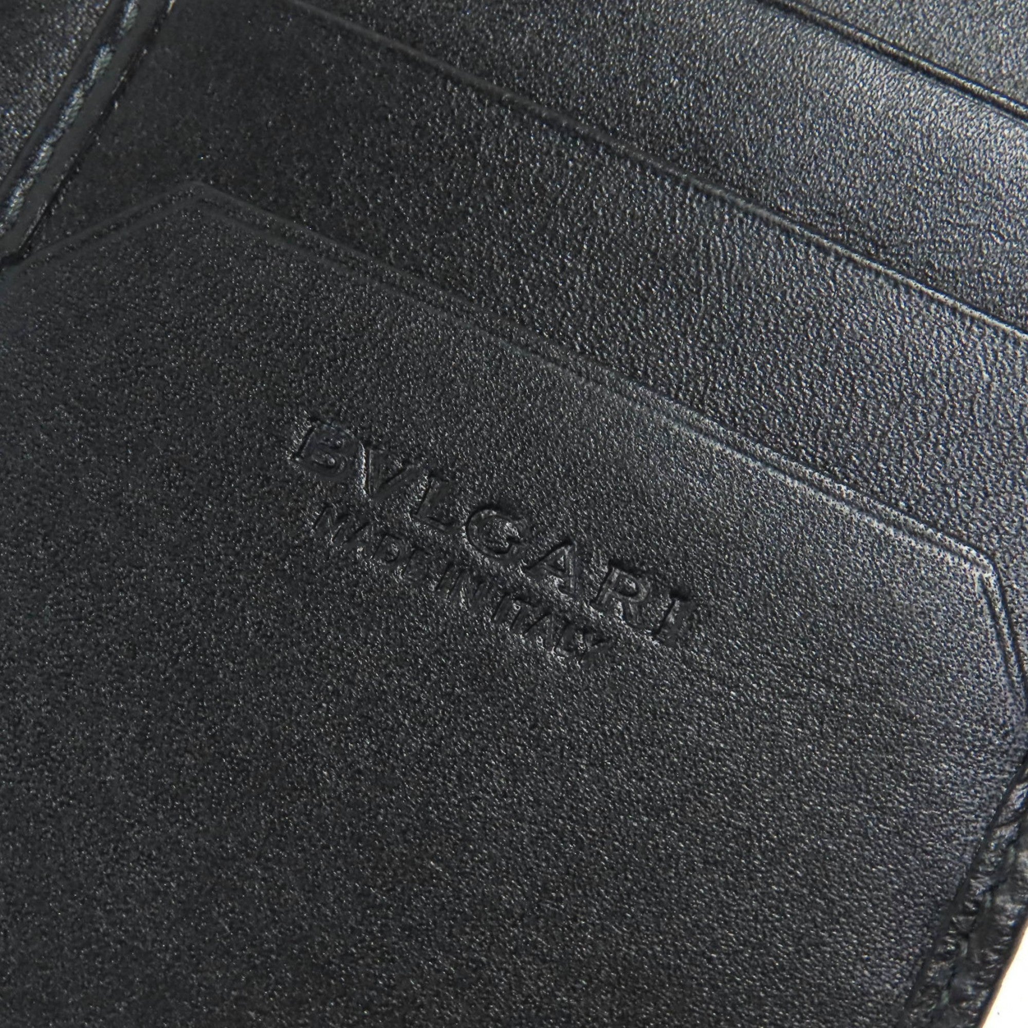 Bvlgari Black Leather Long Wallet (Bi-Fold) (Pre-Owned)