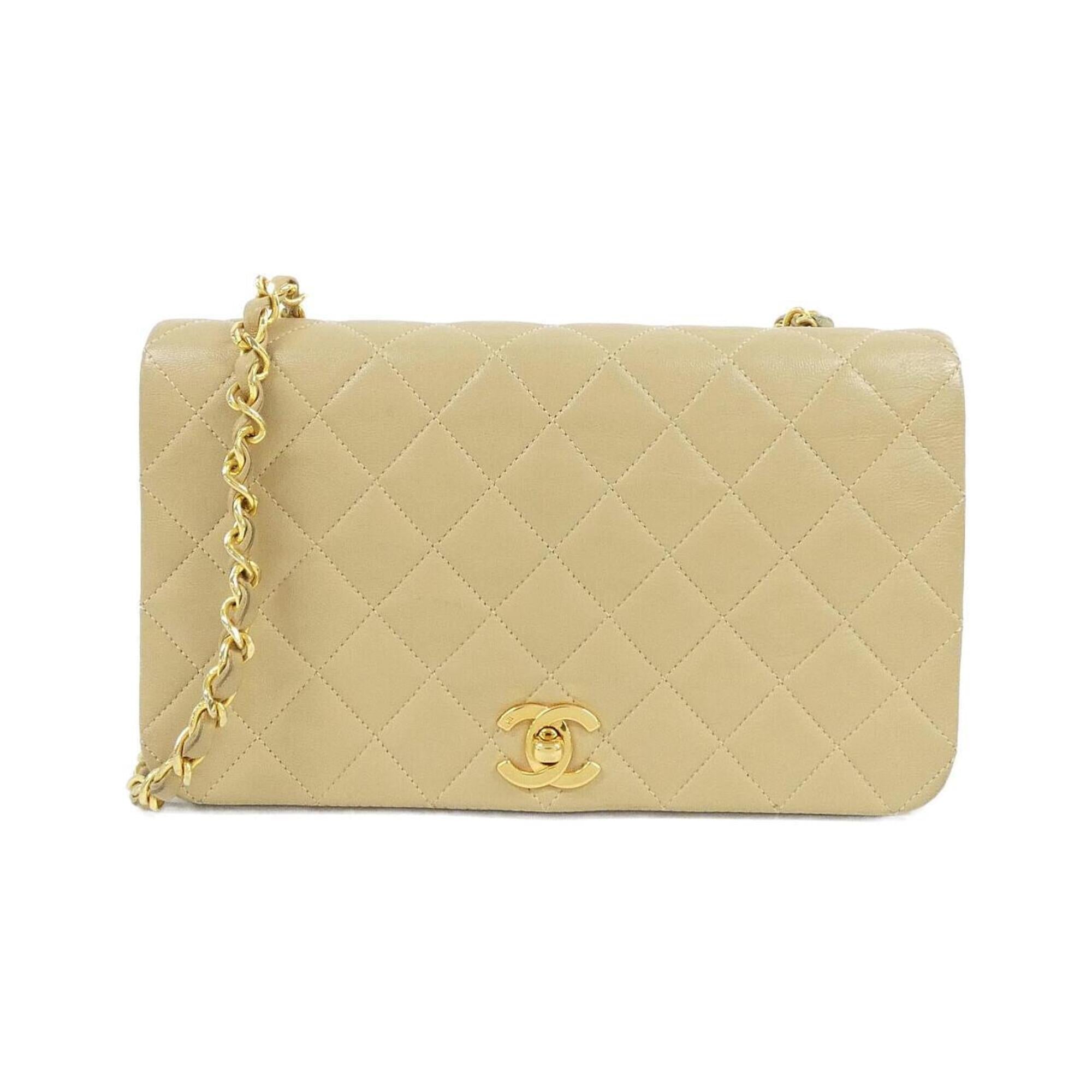 Chanel Beige Leather Shoulder Bag (Pre-Owned)