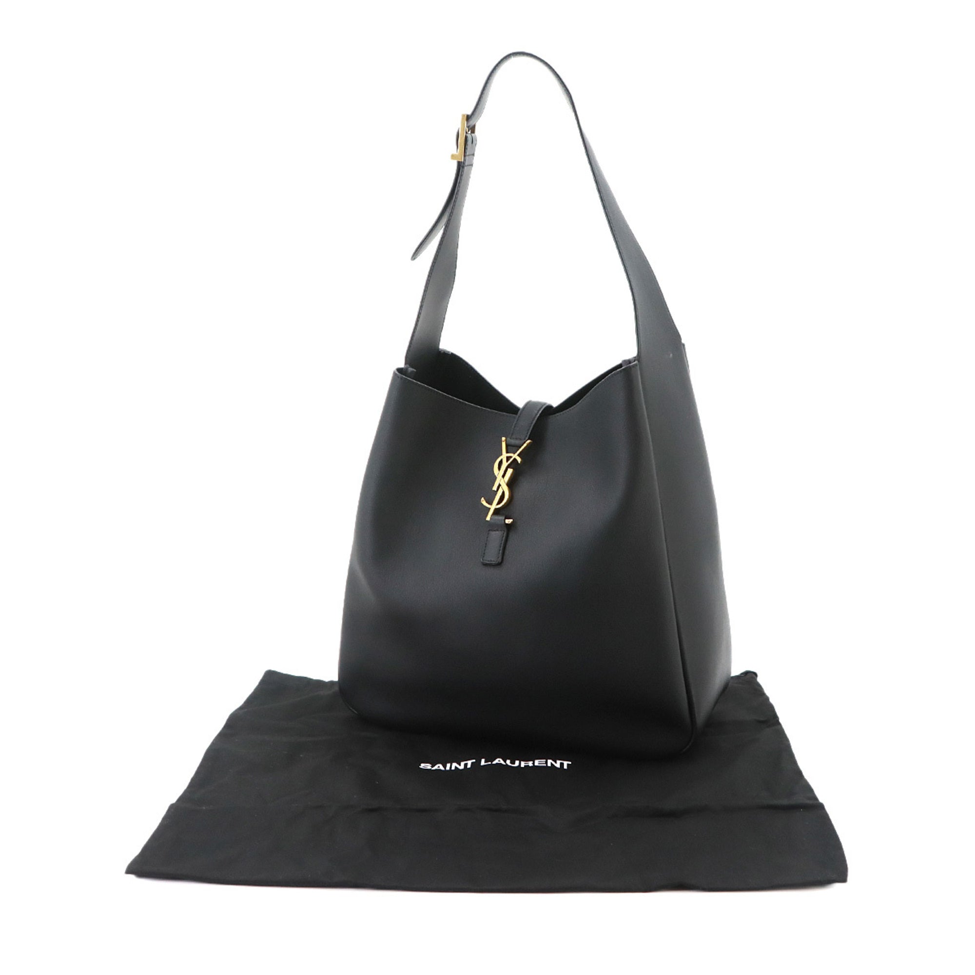 Saint Laurent Black Leather Handbag Shoulder Bag (Pre-Owned)
