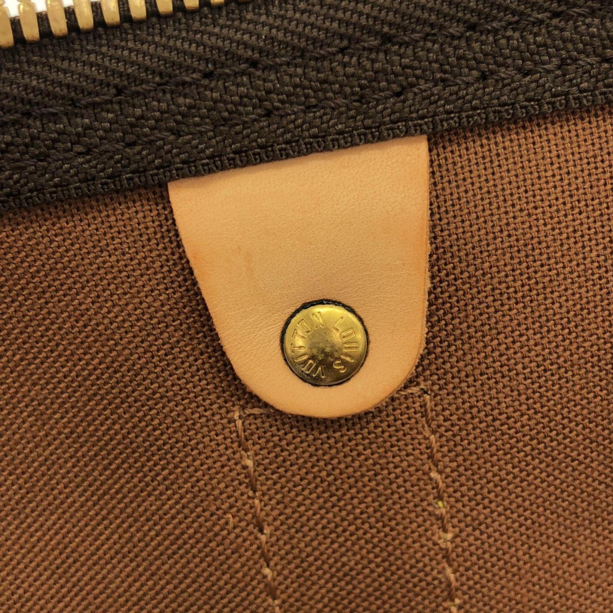 Louis Vuitton Marron Coated Canvas Boston Bag (Pre-Owned)