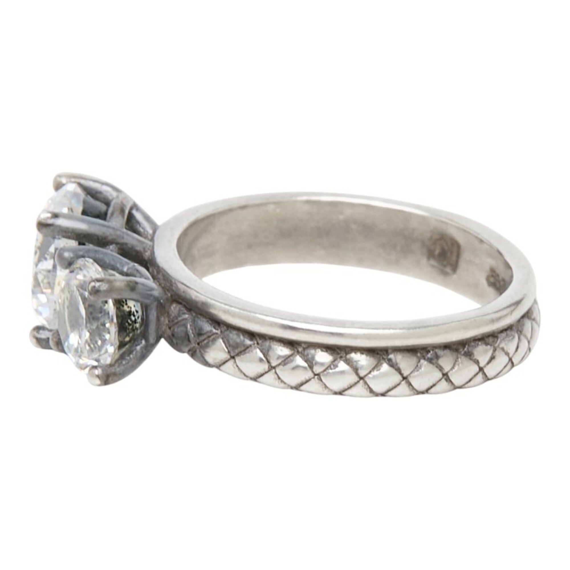 Bottega Veneta Silver Silver 925 Band Ring (Pre-Owned)