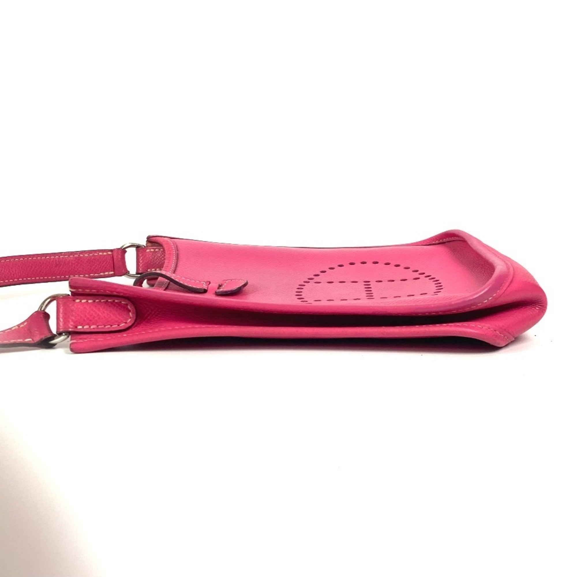 Hermes Evelyne Pink Leather Pochette Shoulder Bag (Pre-Owned)