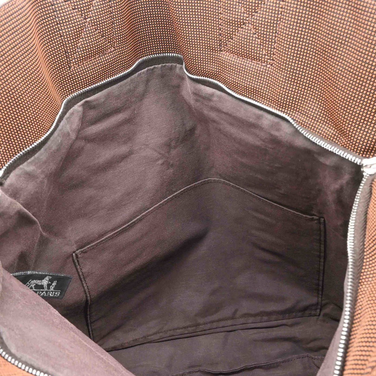 Hermes Brown Canvas Tote Bag (Pre-Owned)
