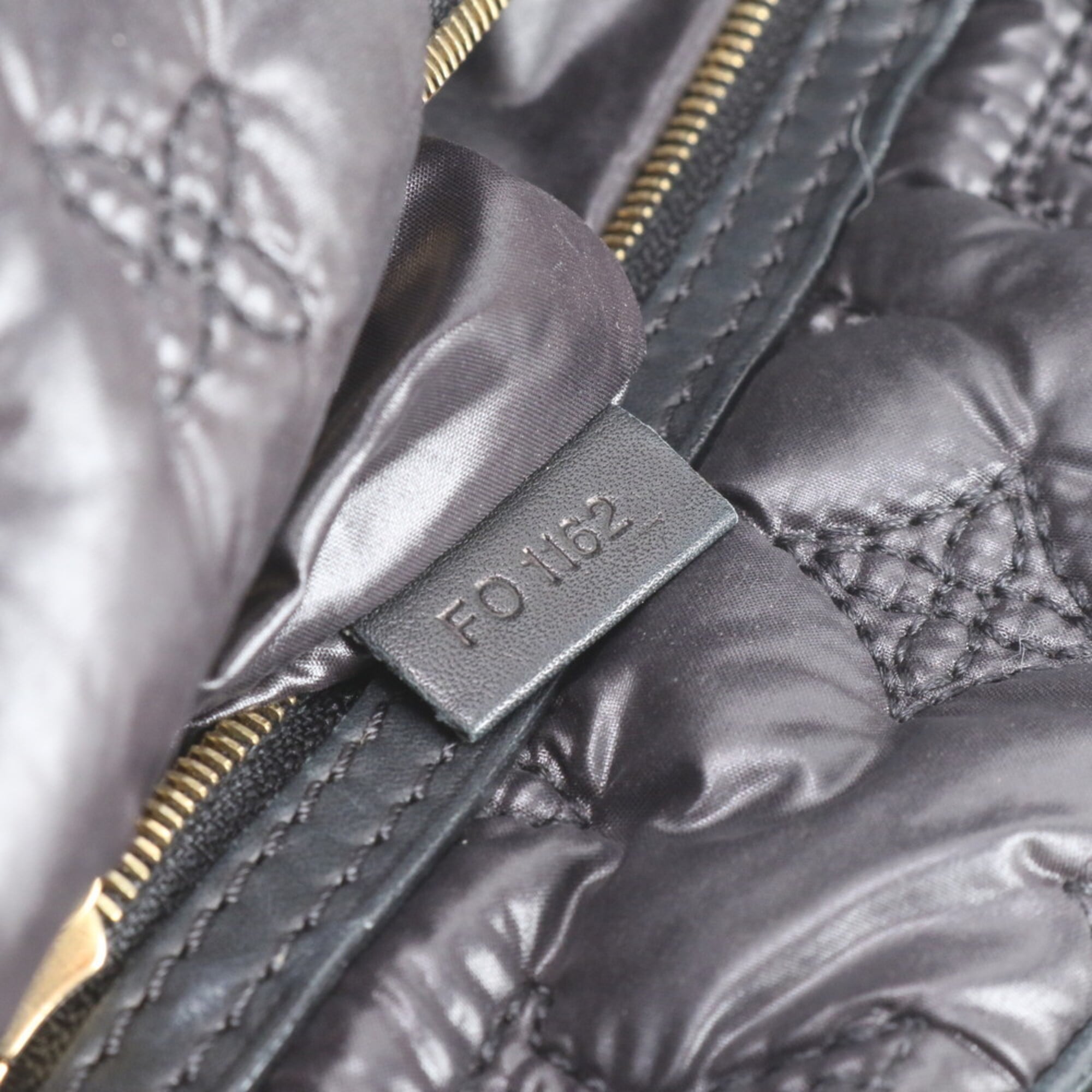 Louis Vuitton Black Yellow Leather Nylon Tote Bag (Pre-Owned)