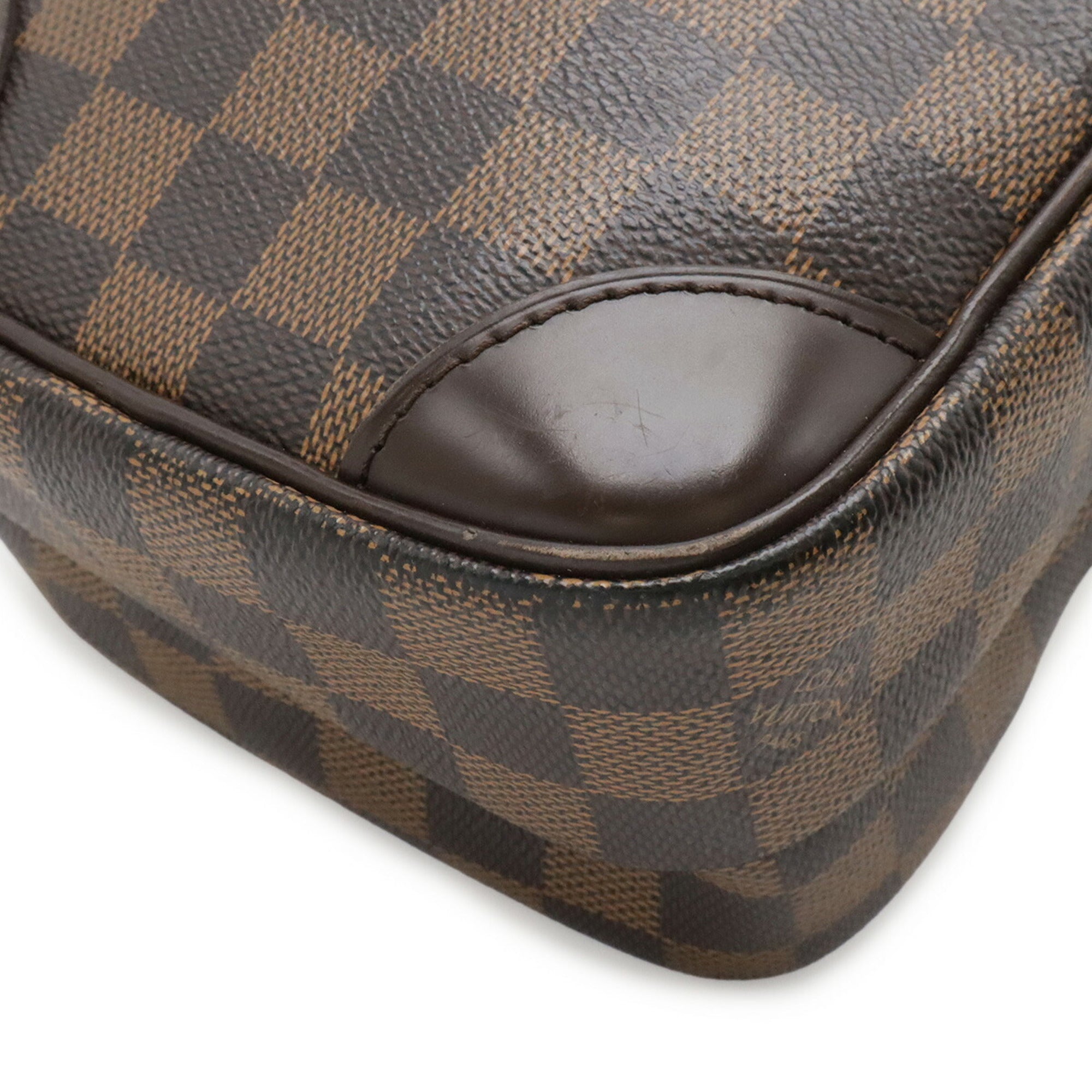Louis Vuitton Brown Damier Canvas White Pvc Shoulder Bag (Pre-Owned)