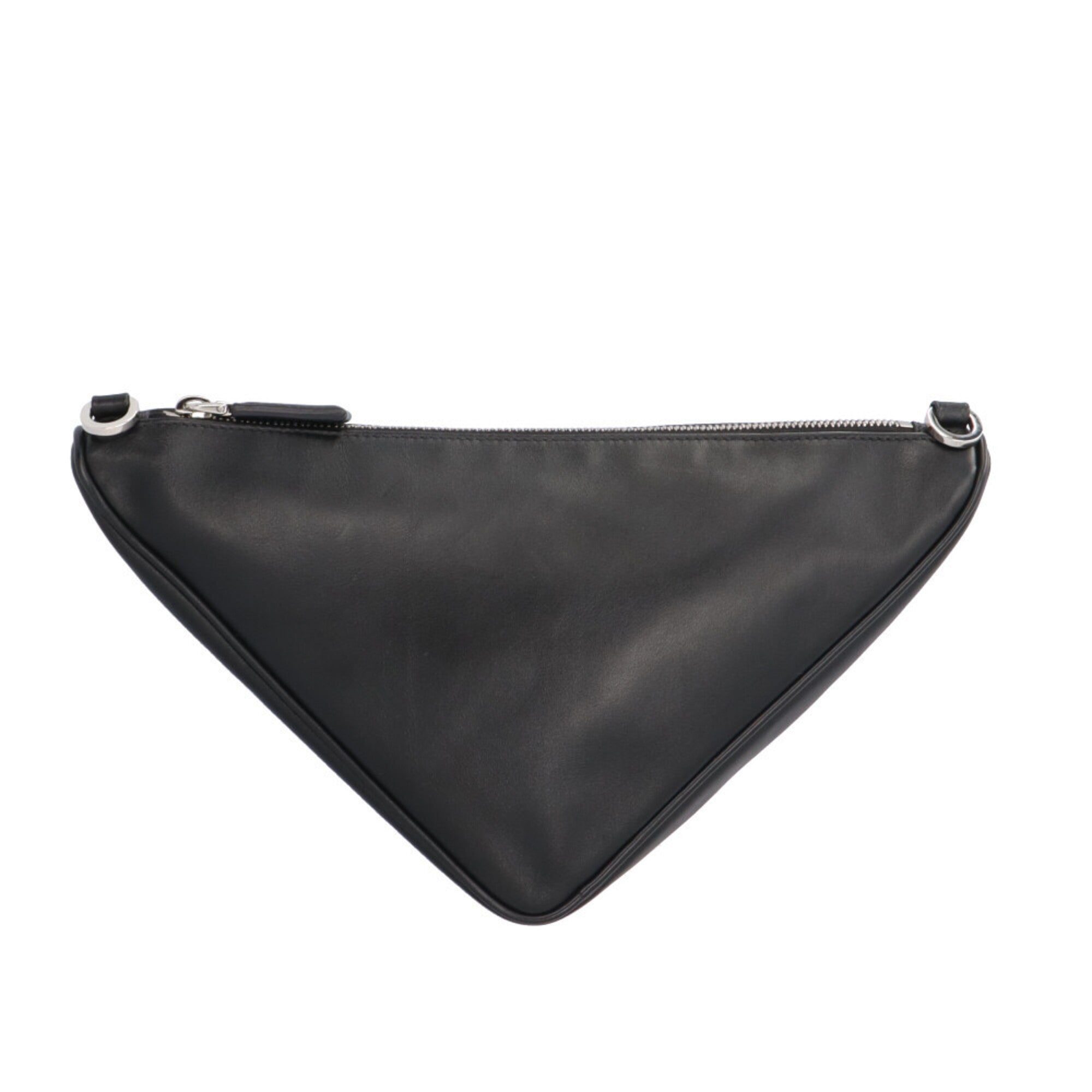 Prada Saffiano Black White Leather Shoulder Bag (Pre-Owned)