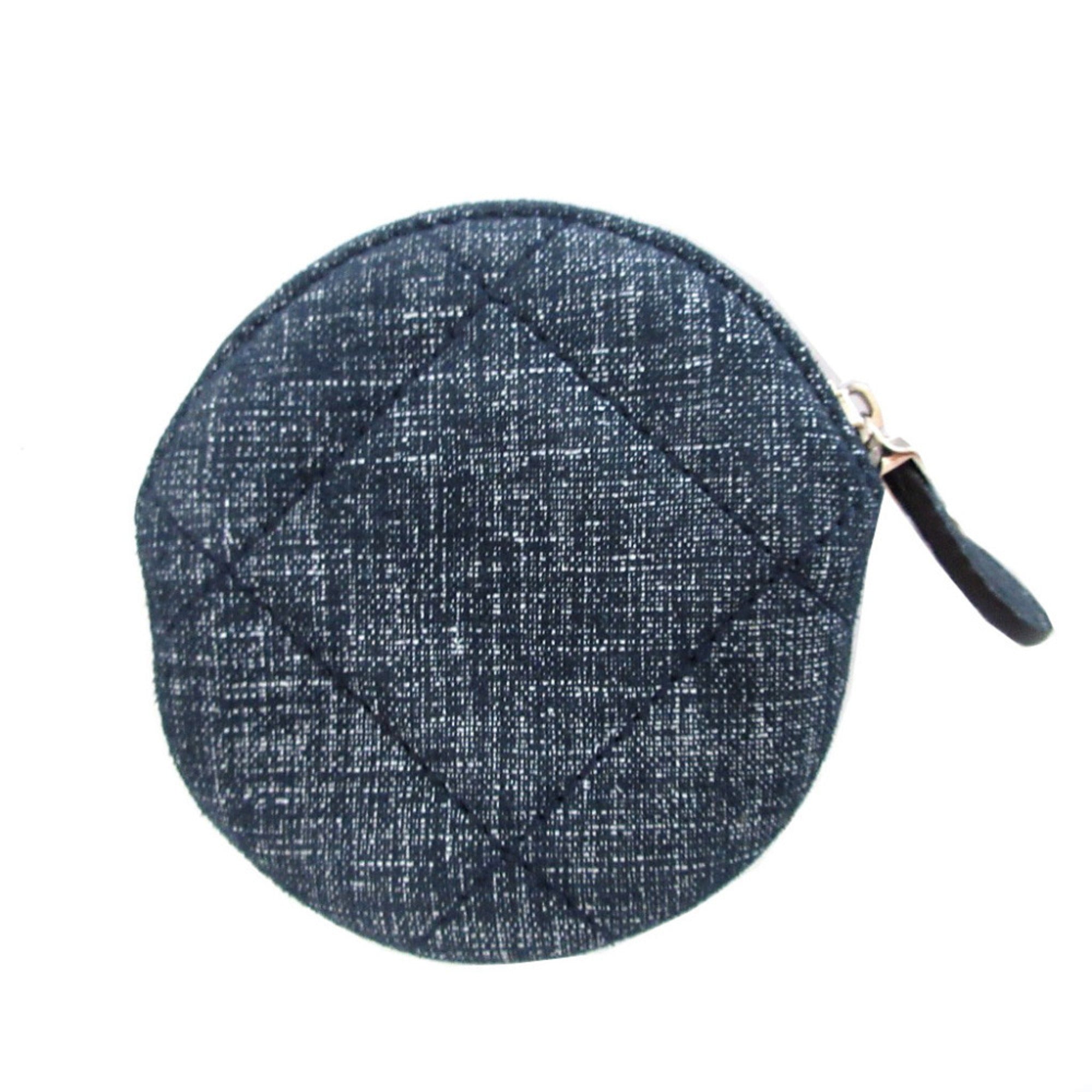 Salvatore Ferragamo Blue Cotton Coin Purse/Coin Case (Pre-Owned)