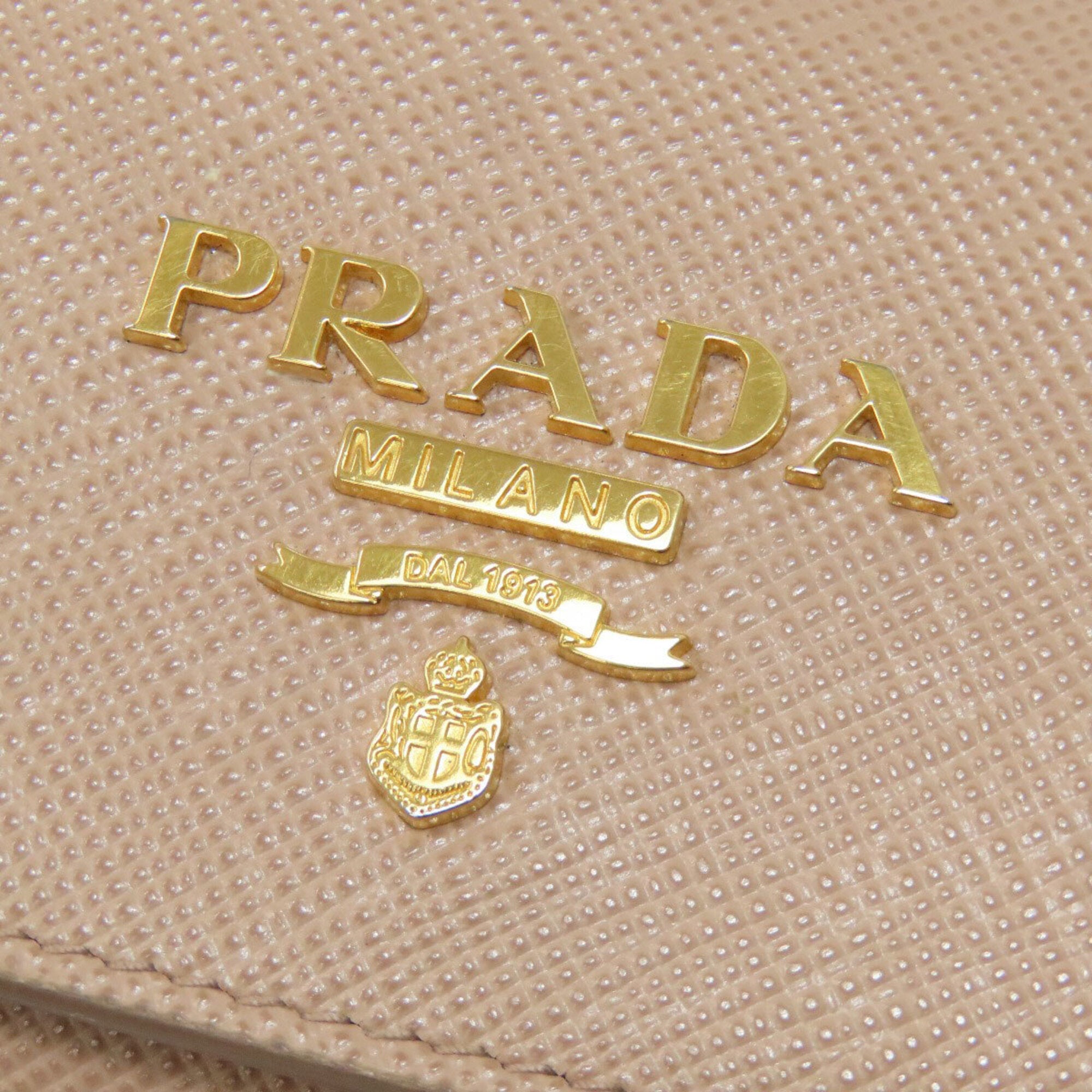 Prada Saffiano Beige Saffiano Wallet (Bi-Fold) (Pre-Owned)