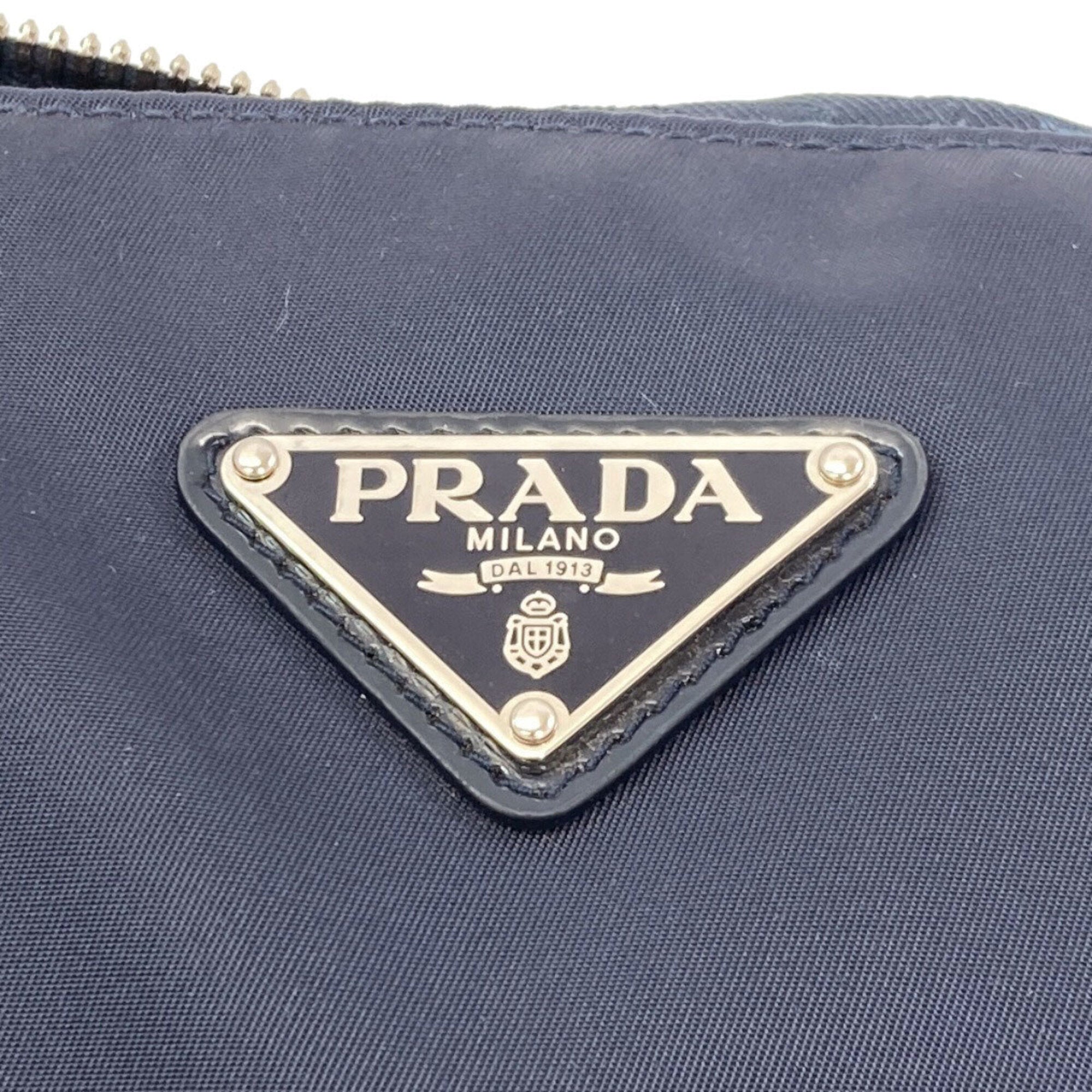 Prada Navy Nylon Handbag (Pre-Owned)