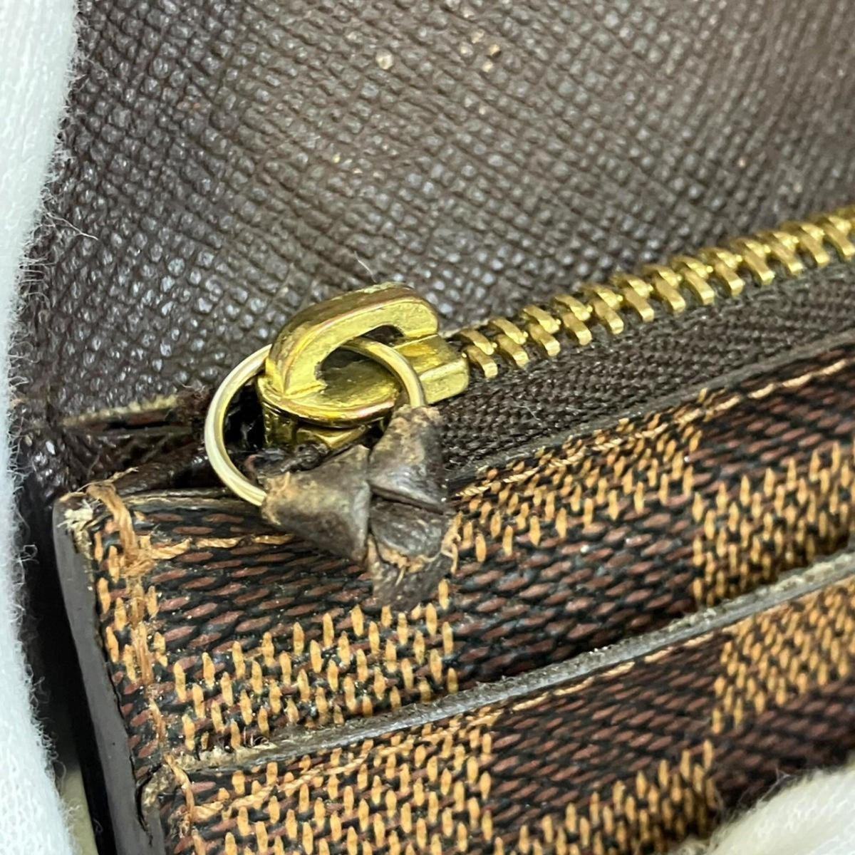 Louis Vuitton Brown Damier Canvas Long Wallet (Bi-Fold) (Pre-Owned)