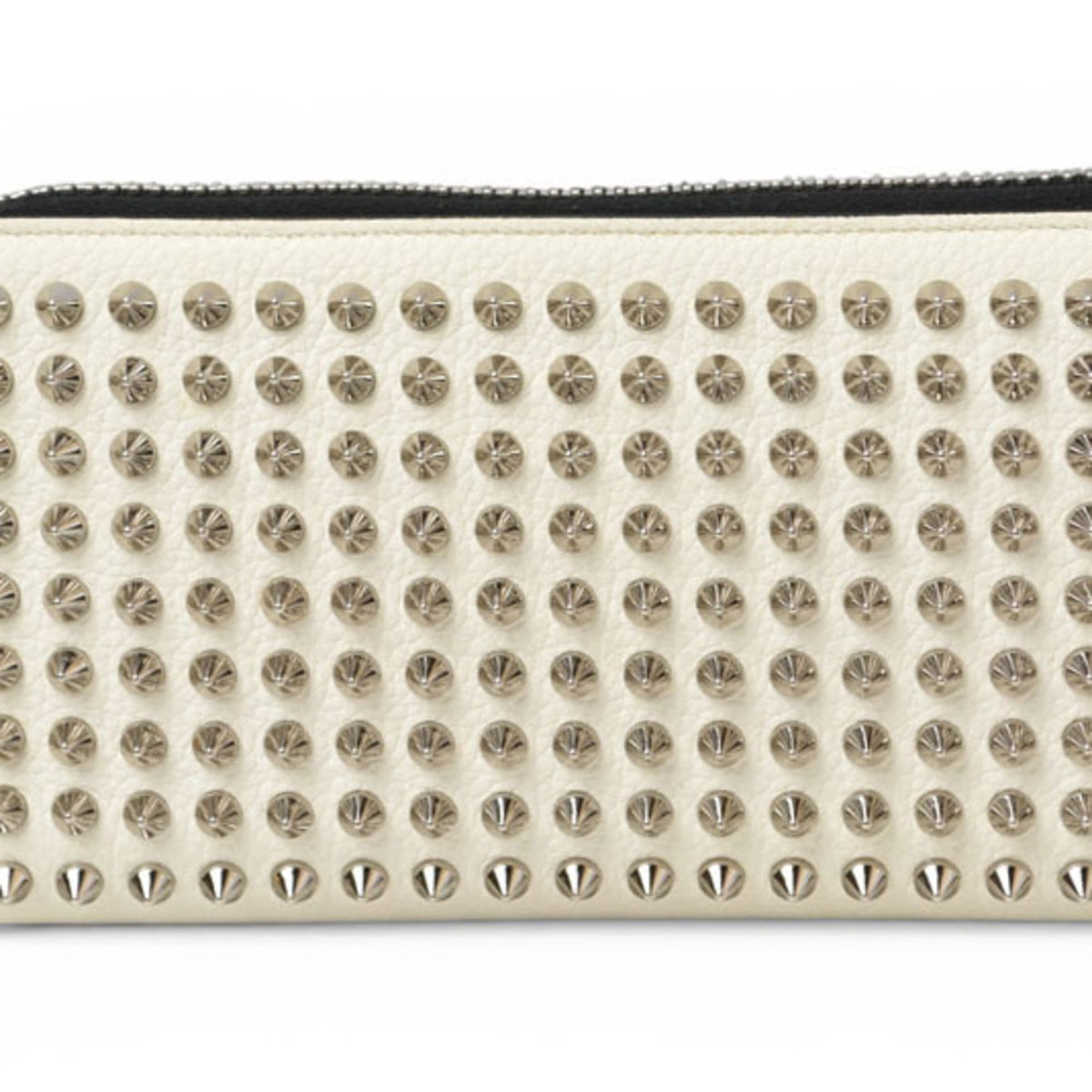 Christian Louboutin White Leather Long Wallet (Bi-Fold) (Pre-Owned)